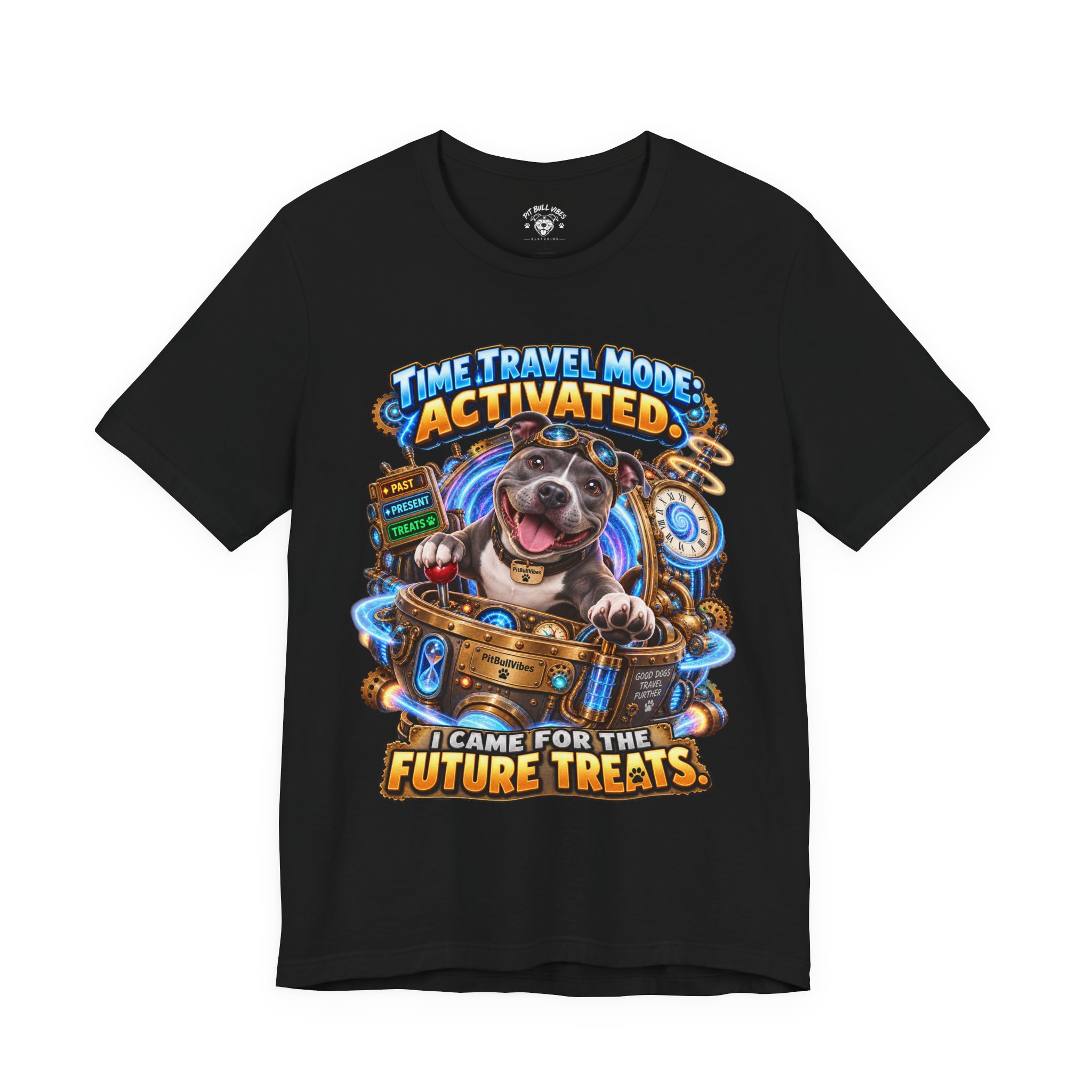 Time Travel Mode Activated Dog Tee — "I Came for the Future Treats" - Image 2