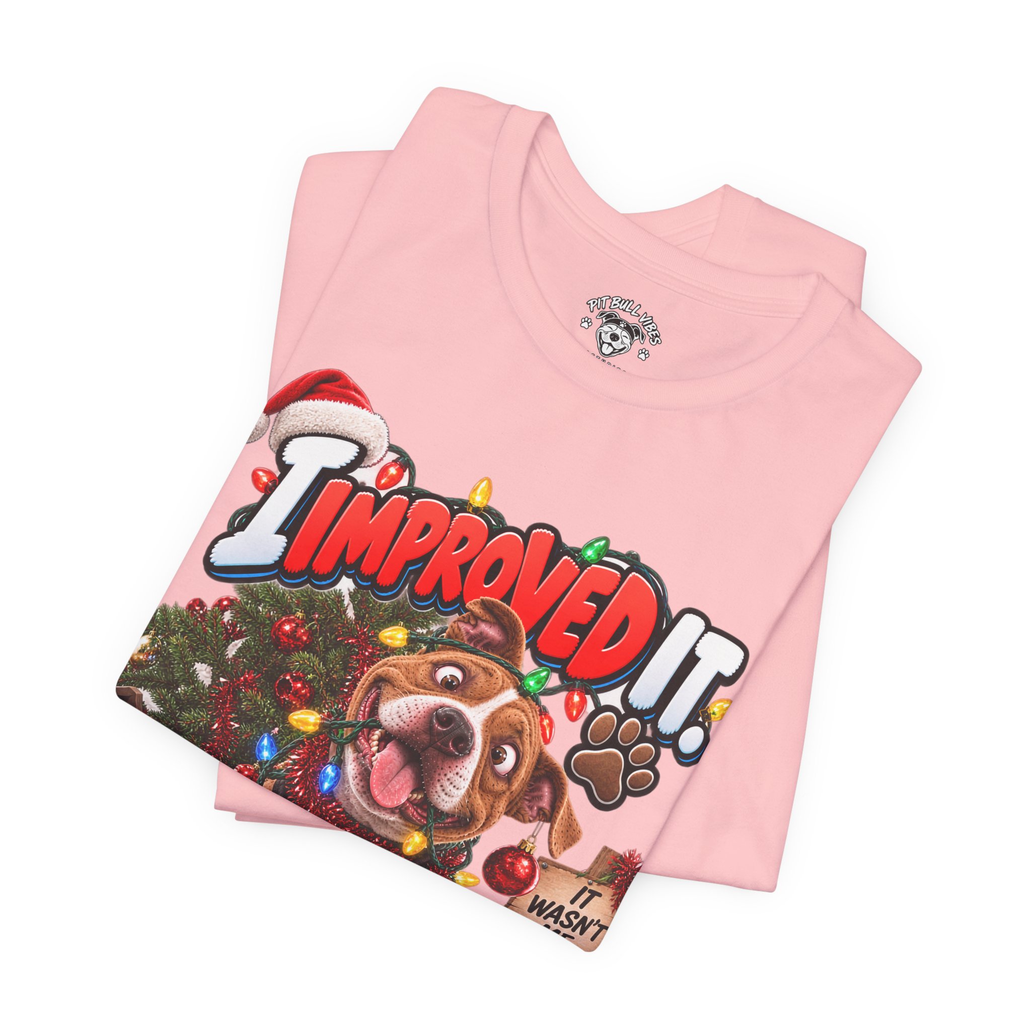 Christmas Dog T‑Shirt – "I Improved It" Funny Holiday Pet Tee - Image 35