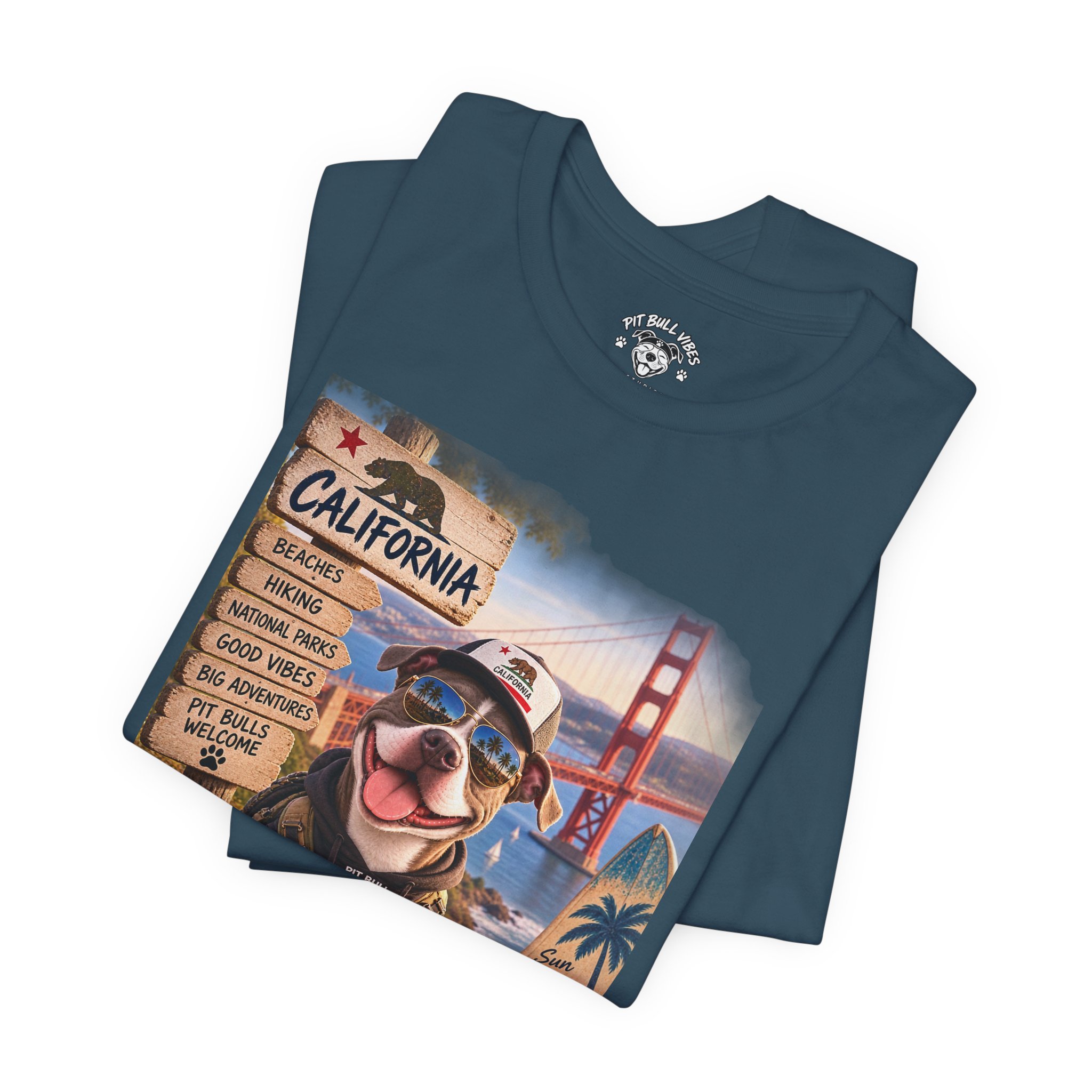 California Pup Graphic Tee — Cute Dog Golden Gate Souvenir T-Shirt - Image 23