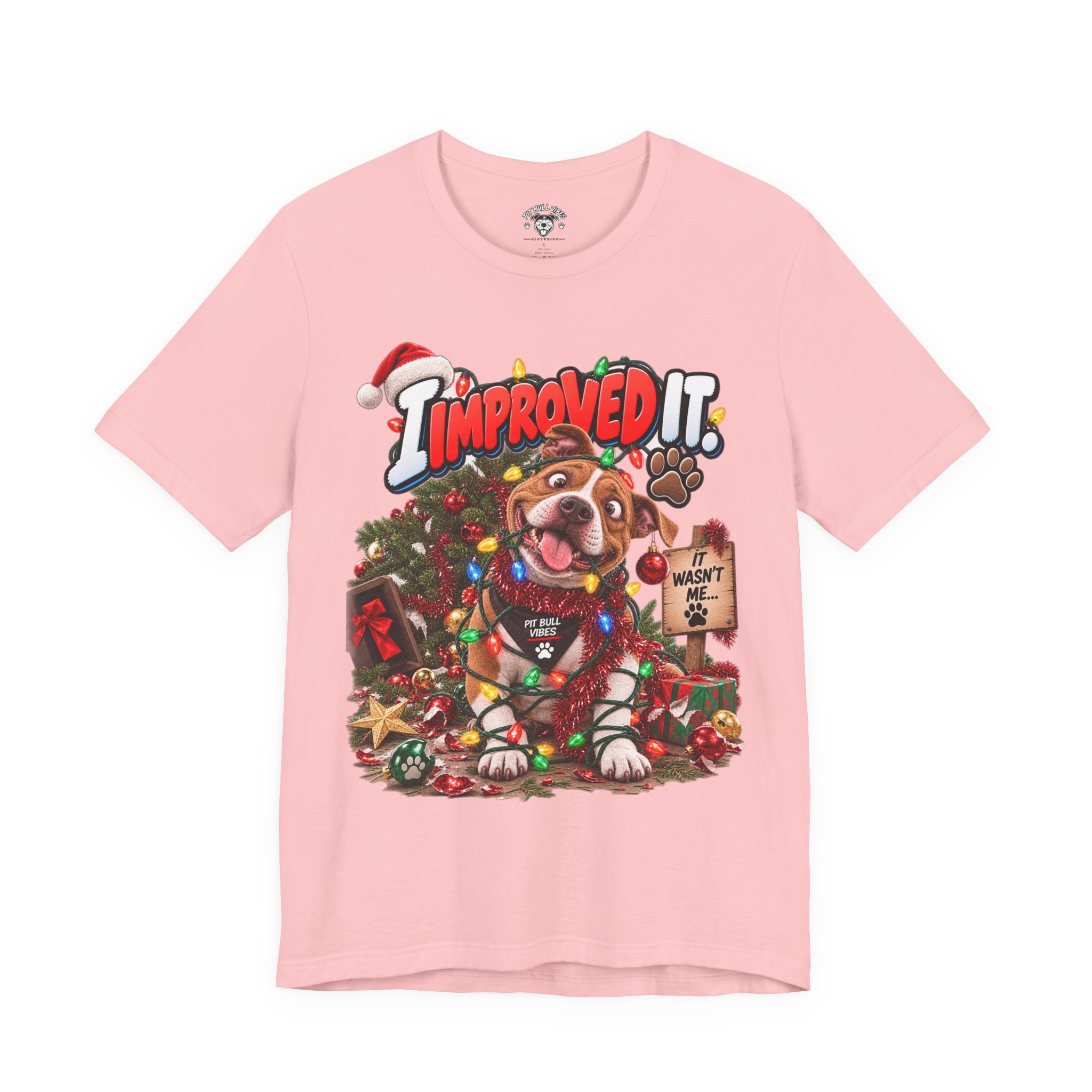 Christmas Dog T‑Shirt – "I Improved It" Funny Holiday Pet Tee - Image 33