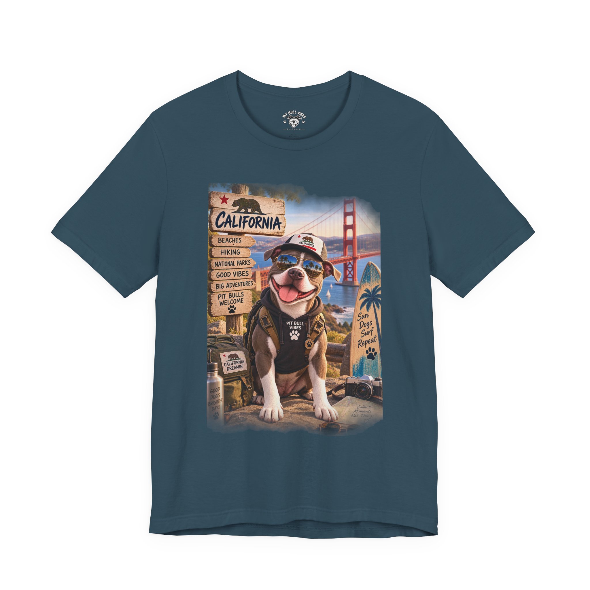 California Pup Graphic Tee — Cute Dog Golden Gate Souvenir T-Shirt - Image 21