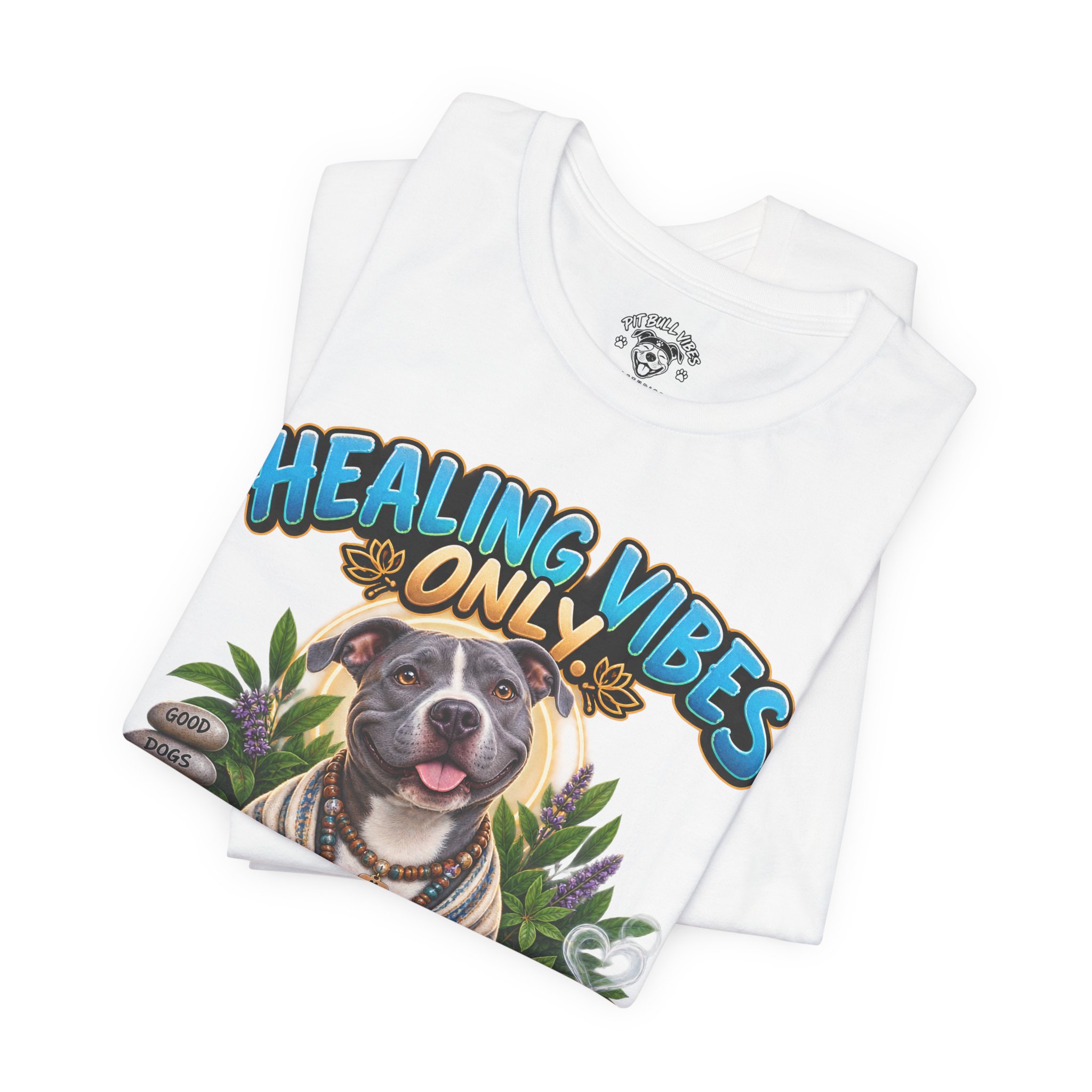 Healing Vibes Only Tee — "Negative Energy Out, Treats In" Dog Graphic T‑Shirt - Image 7