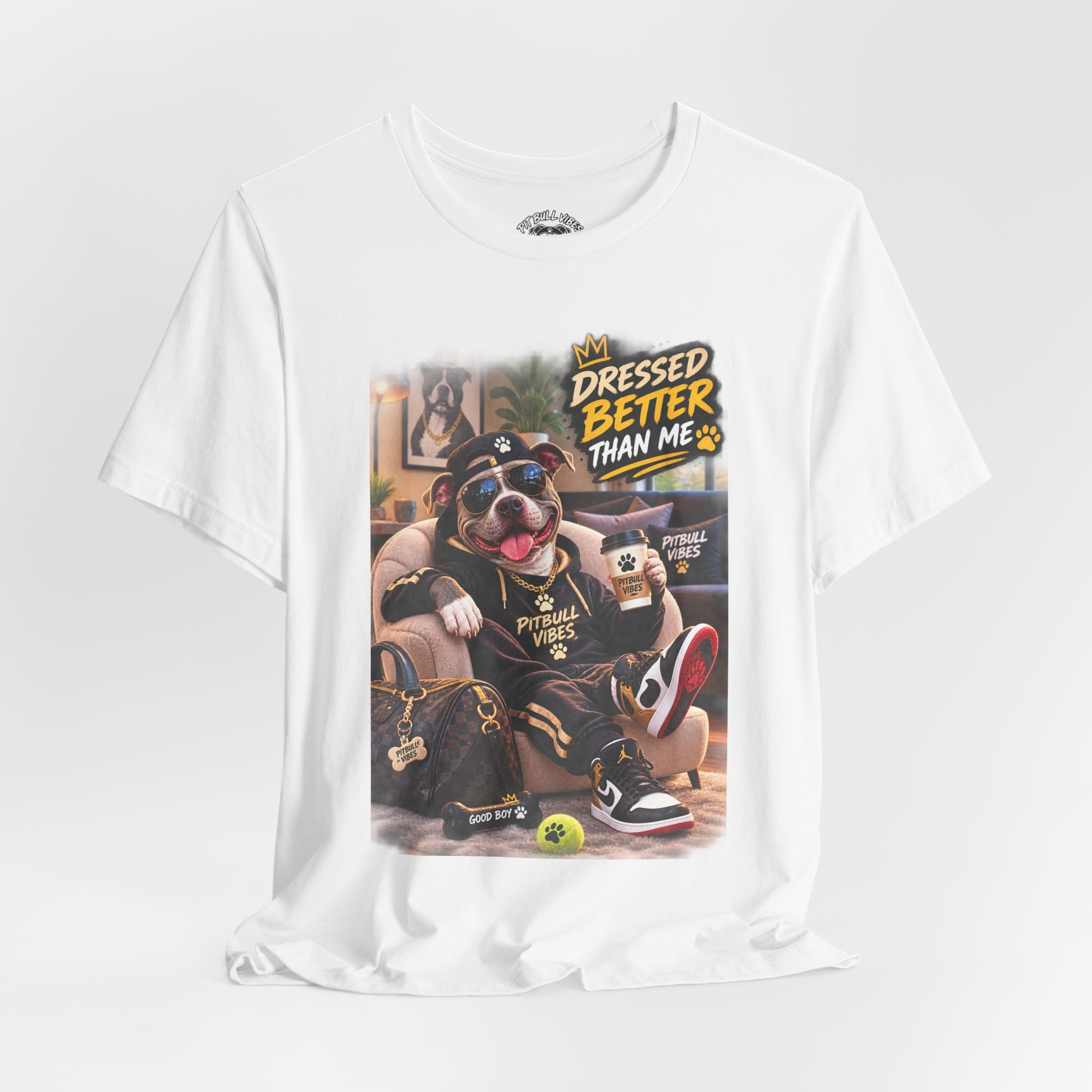 Graphic Tee - "Dressed Better Than Me" Stylish Pug Design - Image 8