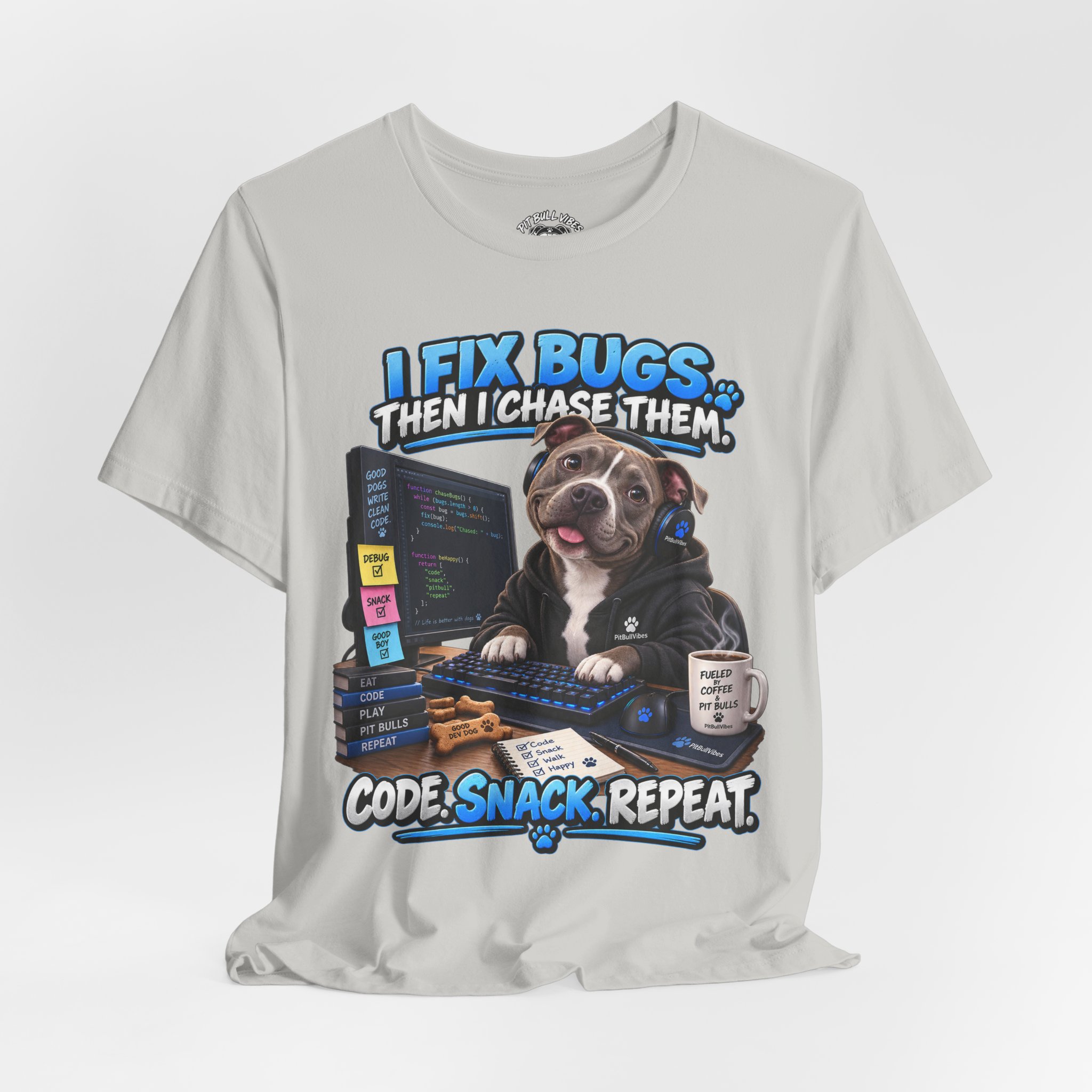 Bug-Fixing Coder Tee — "I Fix Bugs Then I Chase Them" Cute Dog Programmer T-Shirt - Image 20