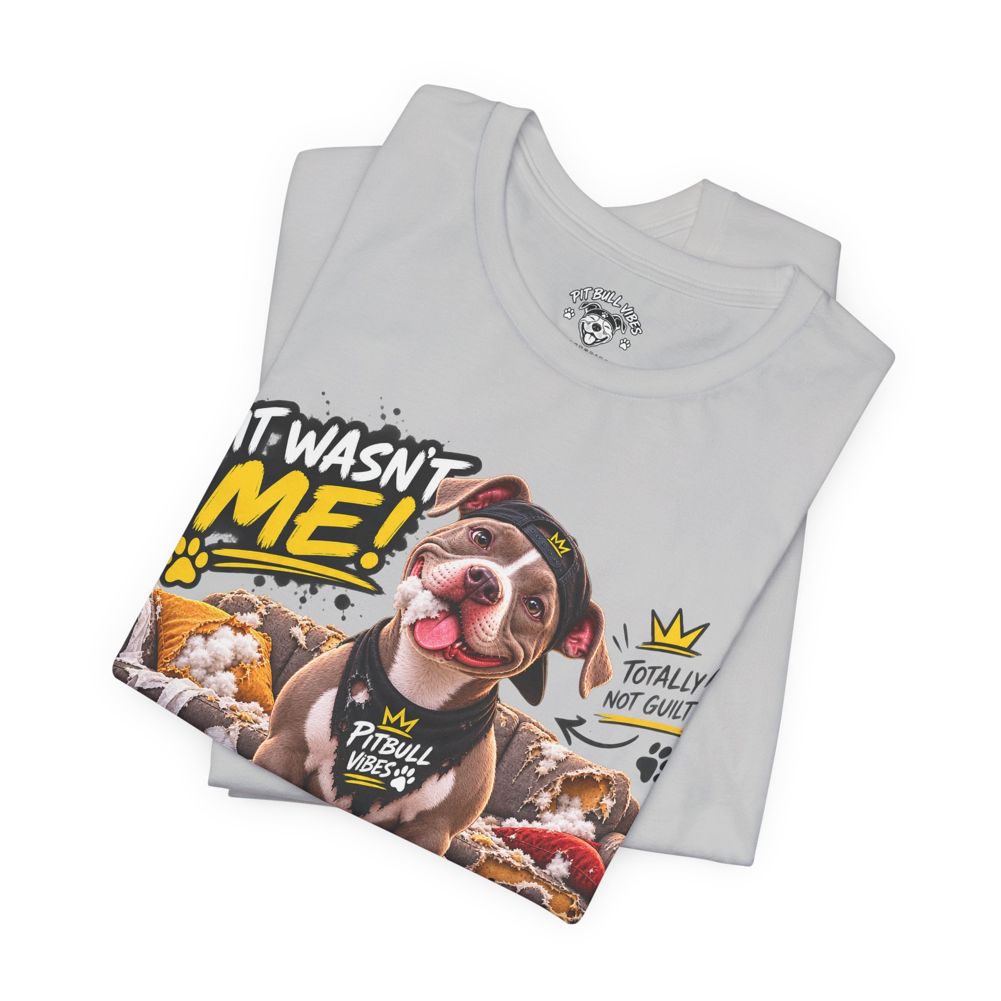 Pitbull Vibes T-Shirt – "It Wasn't Me" Cute Puppy Graphic Tee - Image 11