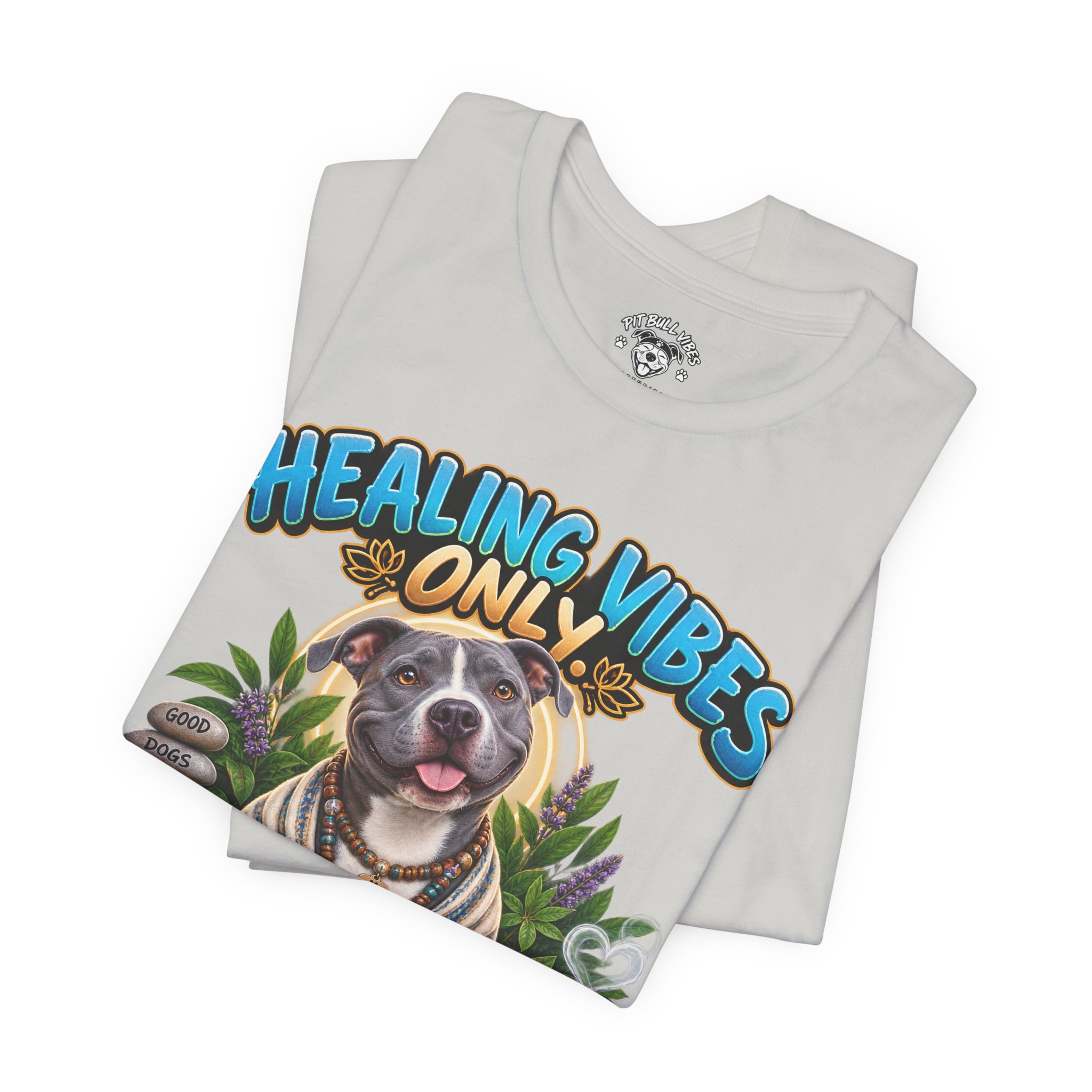 Healing Vibes Only Tee — "Negative Energy Out, Treats In" Dog Graphic T‑Shirt - Image 15