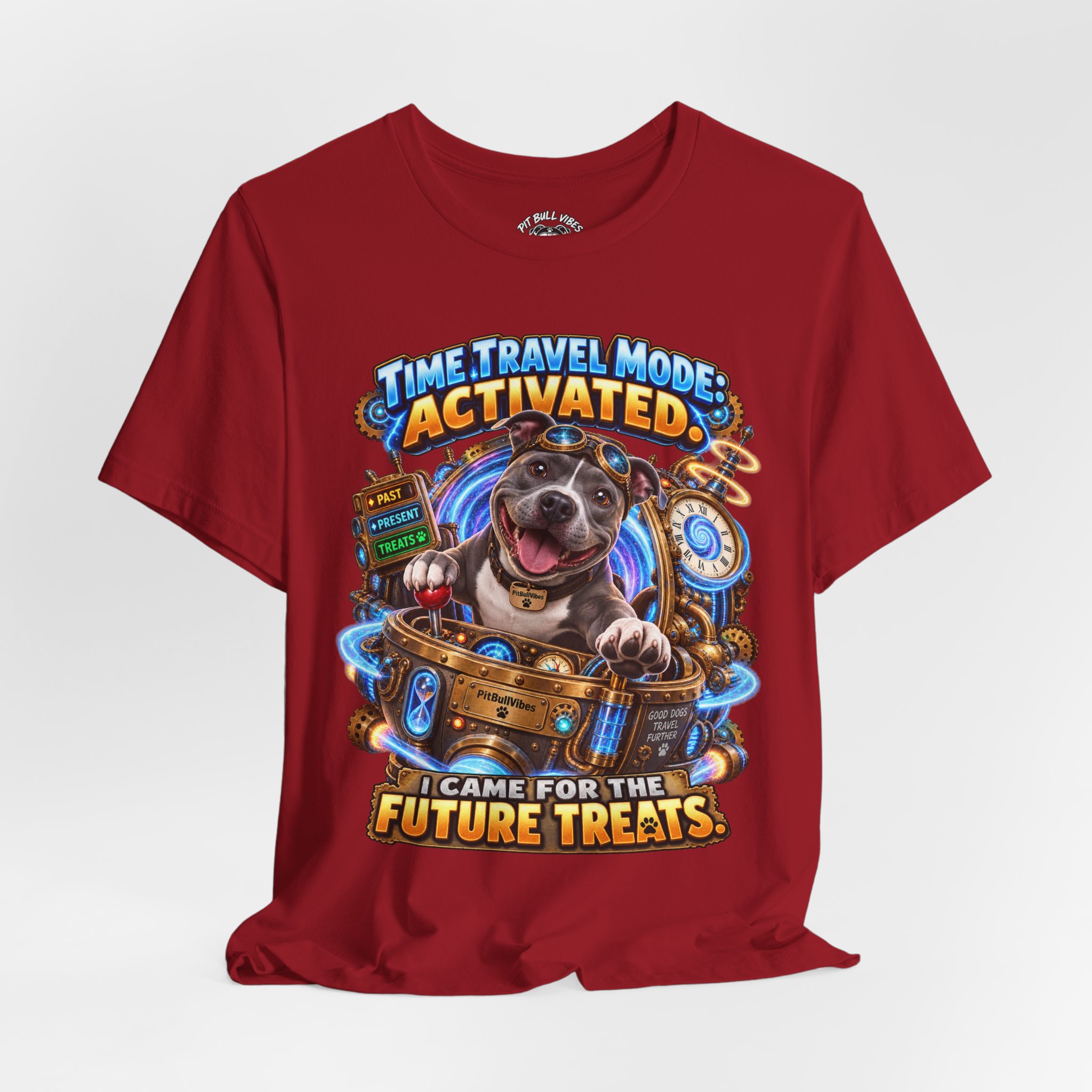 Time Travel Mode Activated Dog Tee — "I Came for the Future Treats" - Image 40