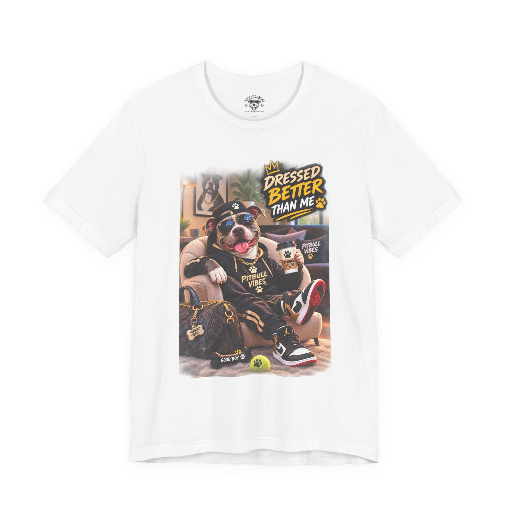 Graphic Tee - "Dressed Better Than Me" Stylish Pug Design - Image 5