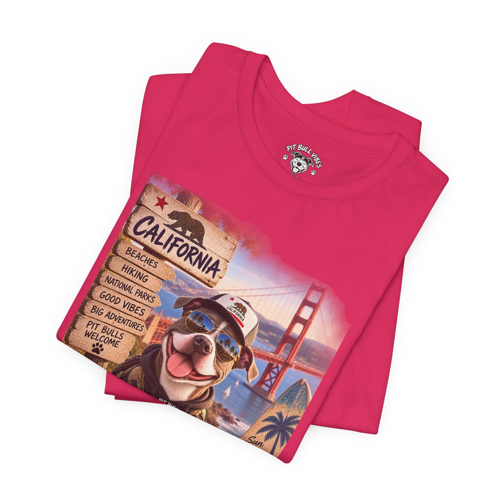 California Pup Graphic Tee — Cute Dog Golden Gate Souvenir T-Shirt - Image 27