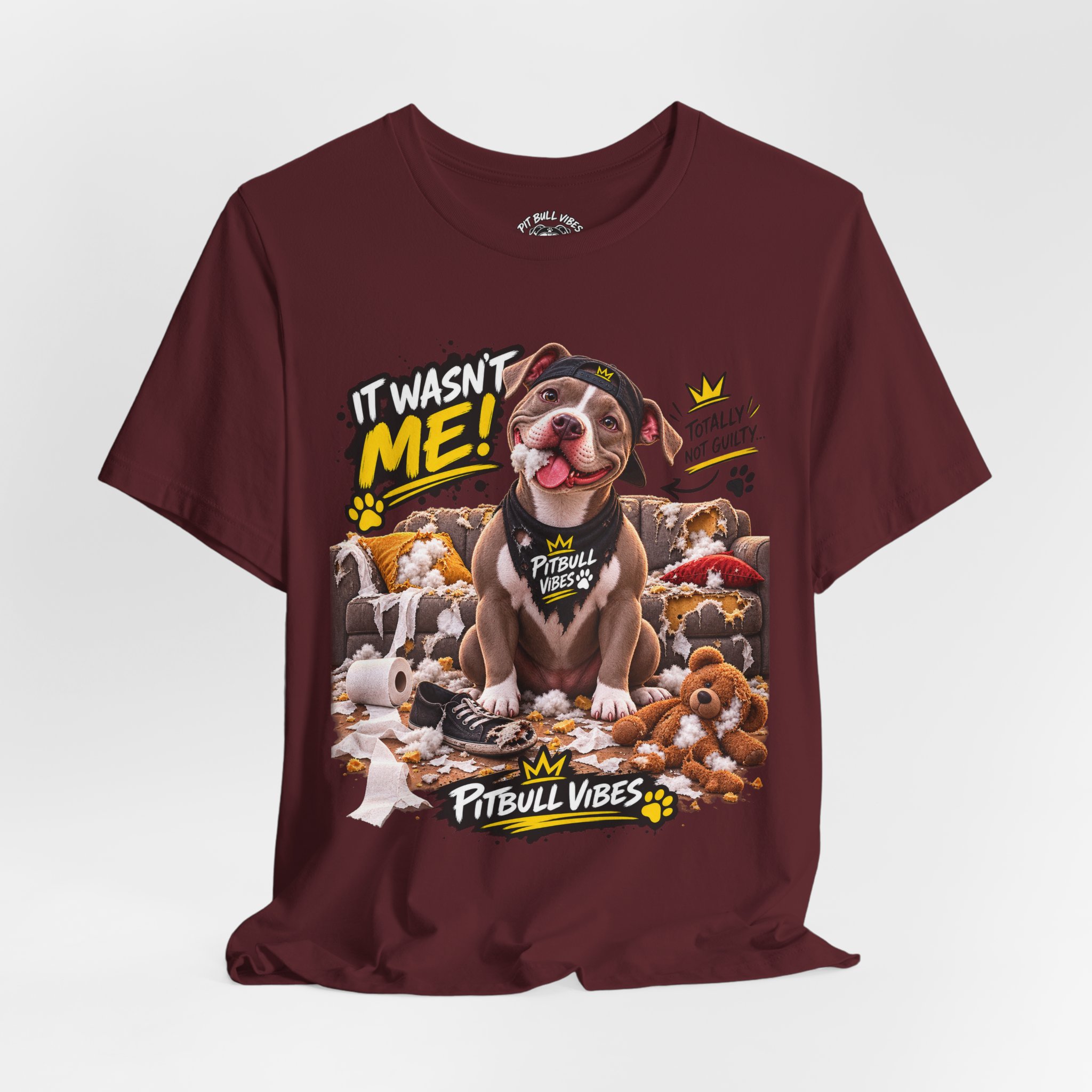 Pitbull Vibes T-Shirt – "It Wasn't Me" Cute Puppy Graphic Tee - Image 32
