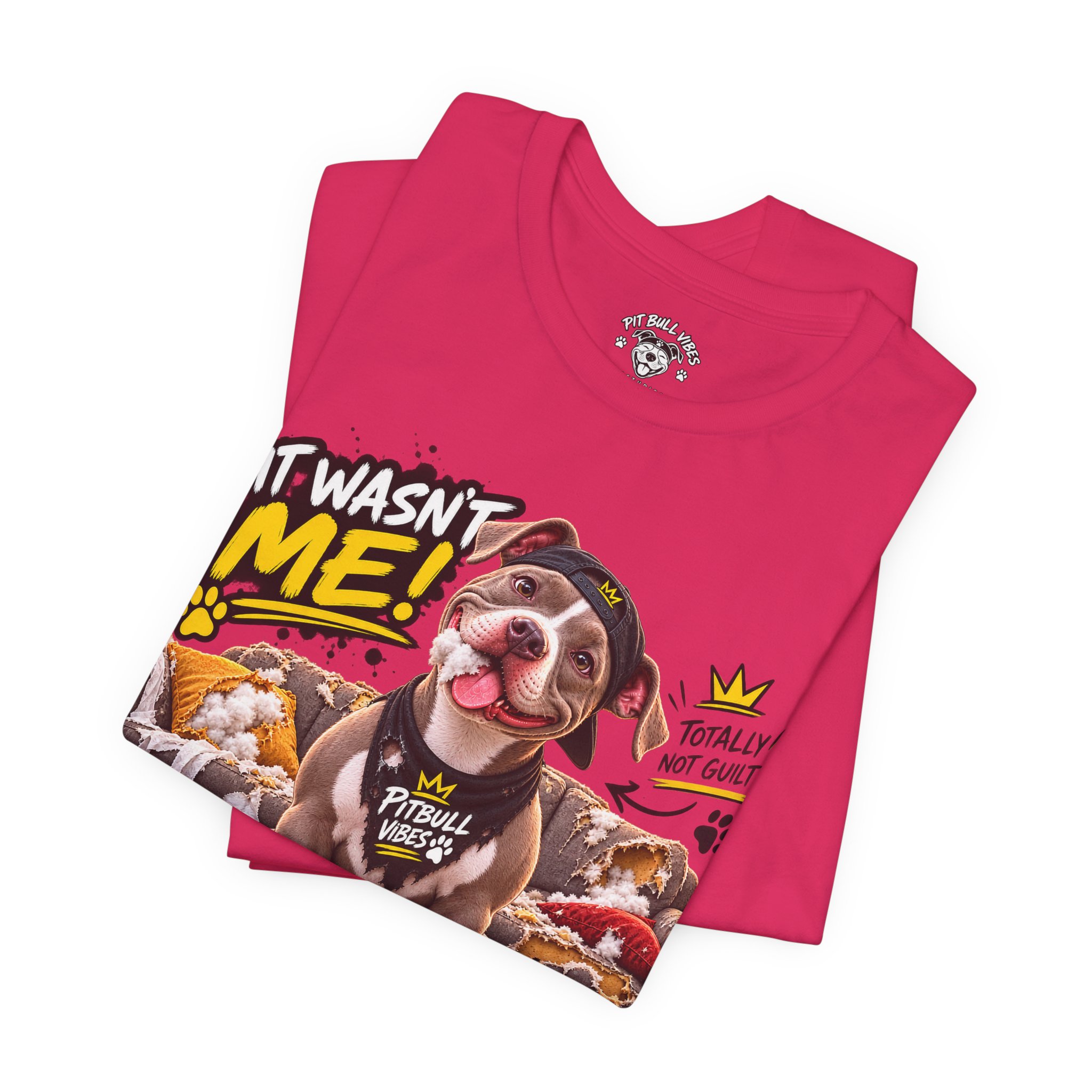 Pitbull Vibes T-Shirt – "It Wasn't Me" Cute Puppy Graphic Tee - Image 27