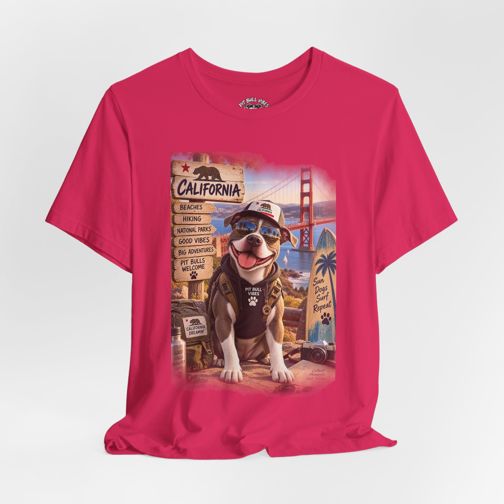 California Pup Graphic Tee — Cute Dog Golden Gate Souvenir T-Shirt - Image 28