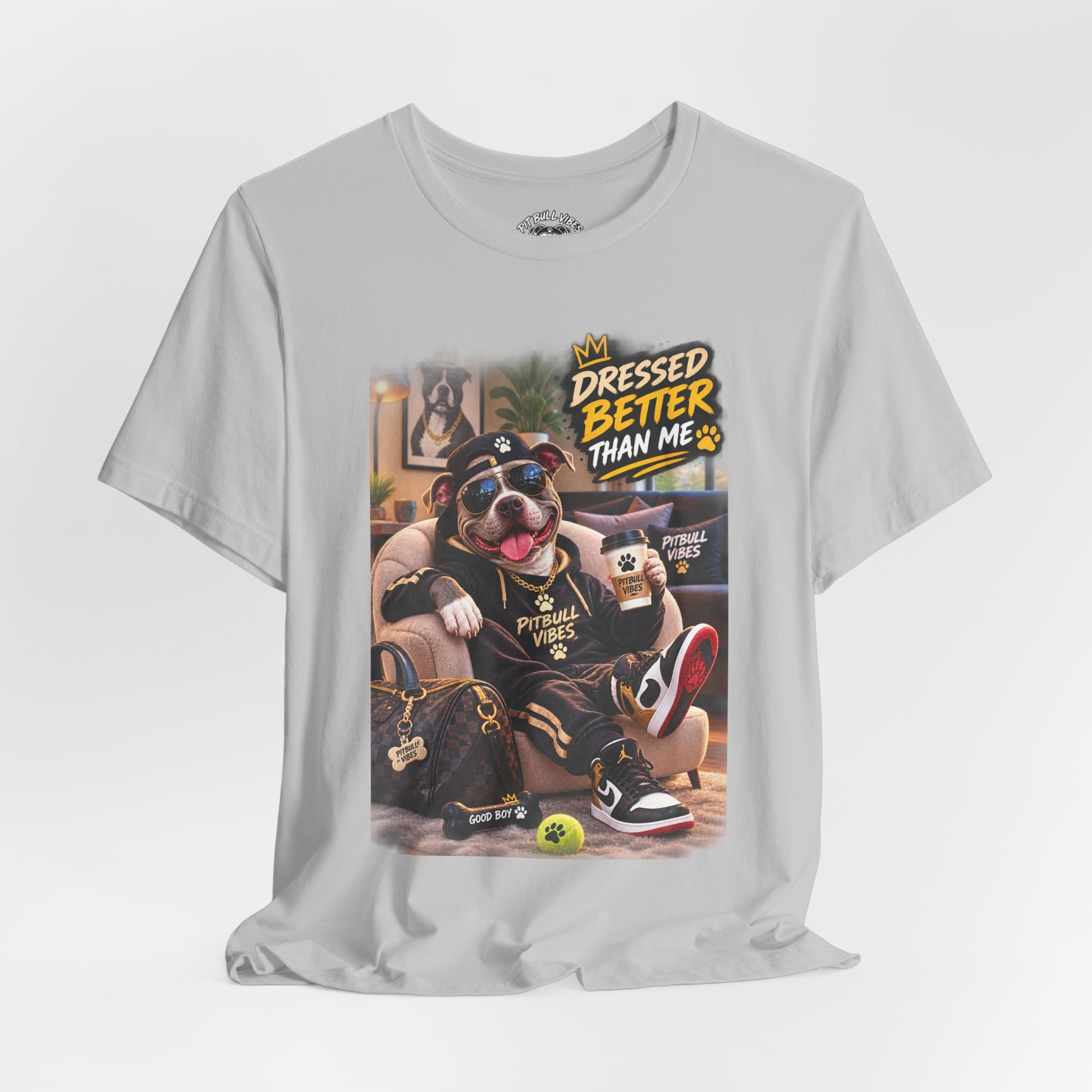 Graphic Tee - "Dressed Better Than Me" Stylish Pug Design - Image 12