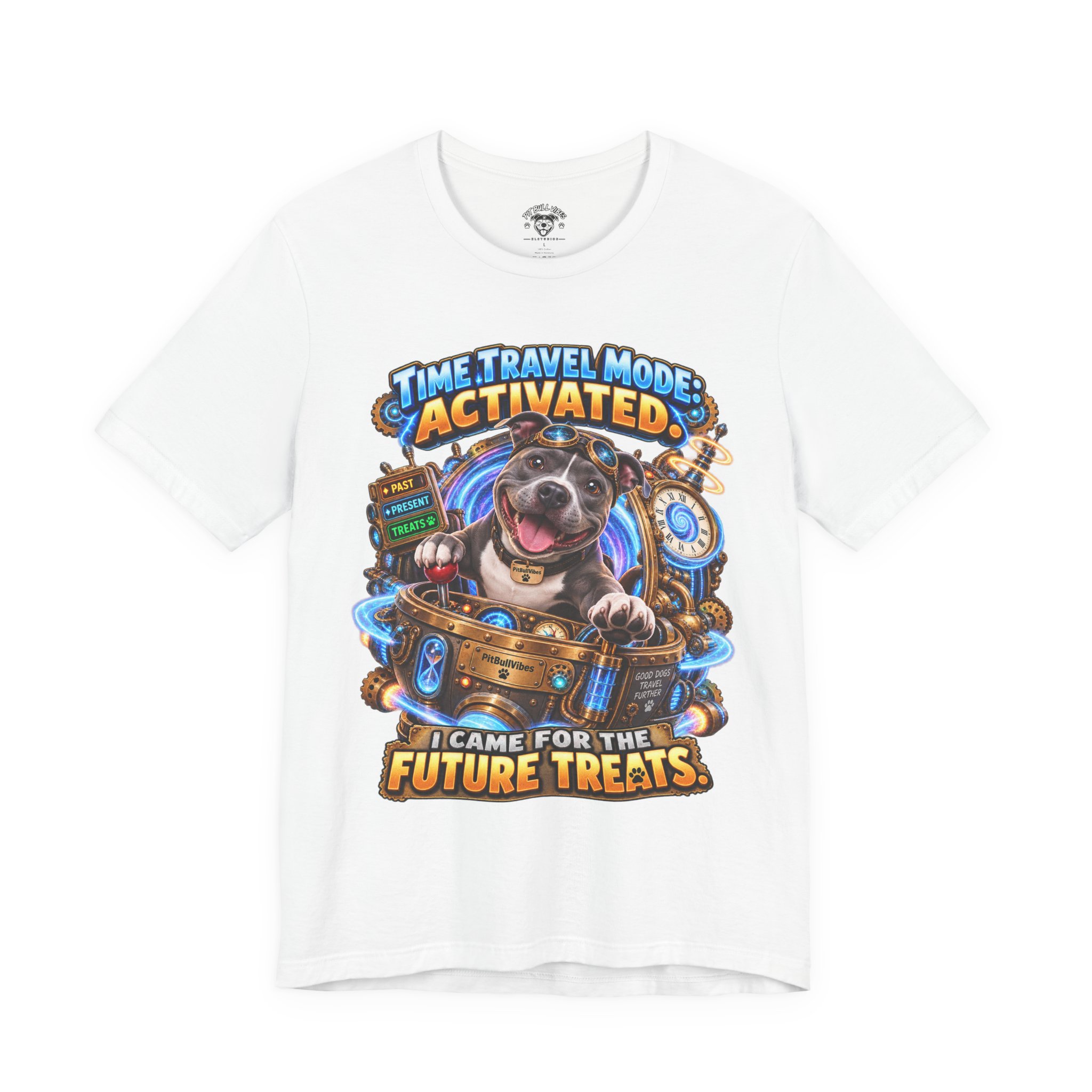 Time Travel Mode Activated Dog Tee — "I Came for the Future Treats" - Image 5