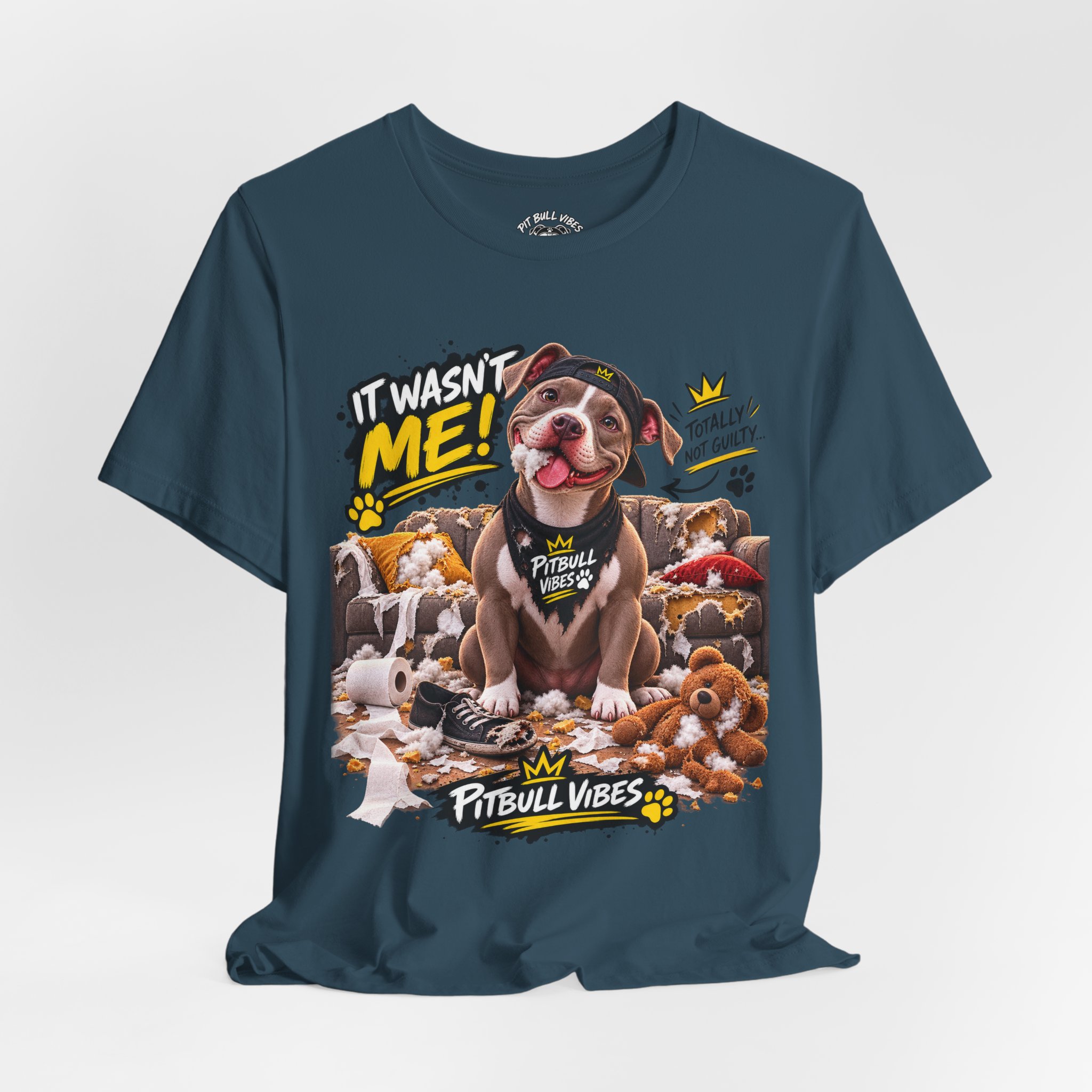 Pitbull Vibes T-Shirt – "It Wasn't Me" Cute Puppy Graphic Tee - Image 24