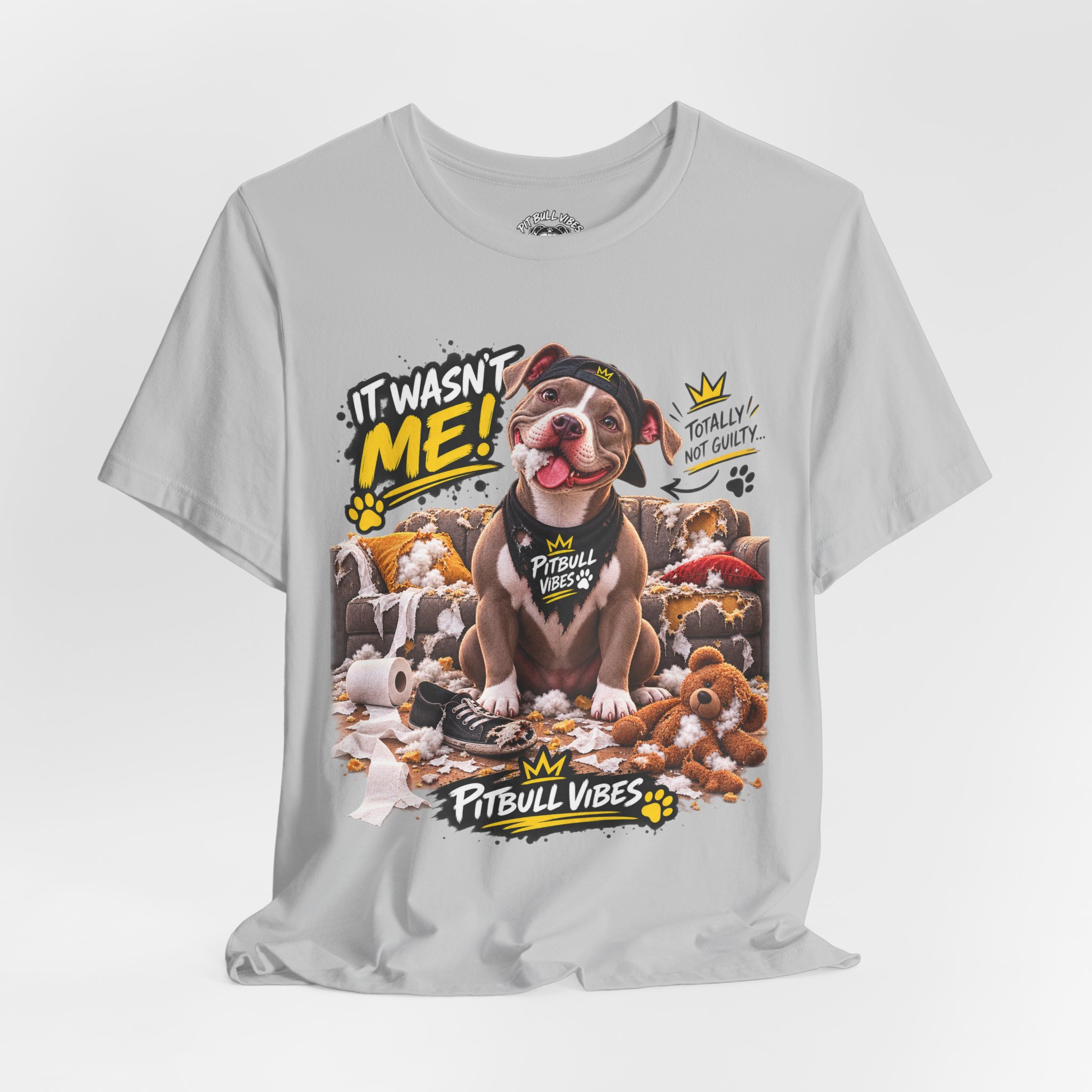 Pitbull Vibes T-Shirt – "It Wasn't Me" Cute Puppy Graphic Tee - Image 12