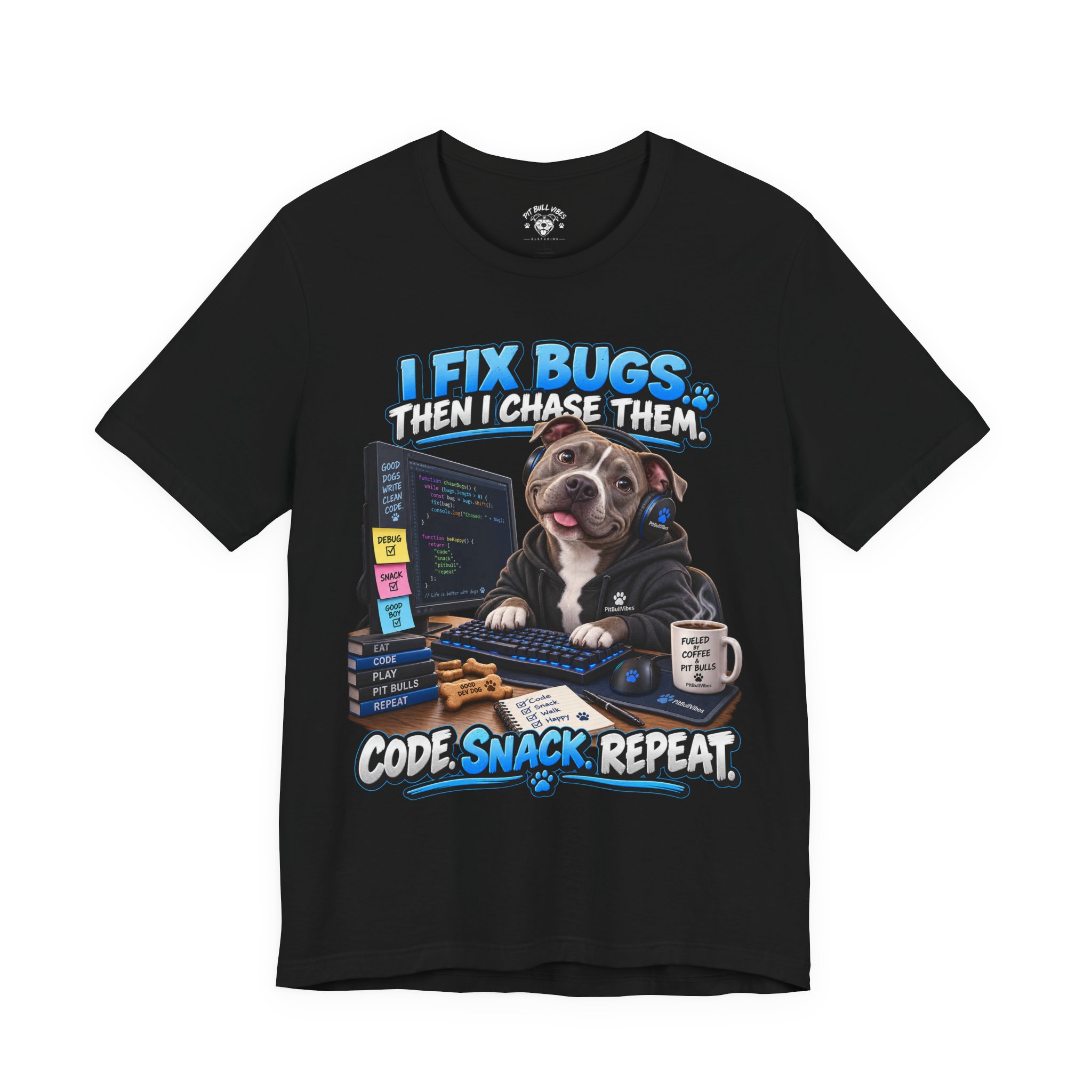 Bug-Fixing Coder Tee — "I Fix Bugs Then I Chase Them" Cute Dog Programmer T-Shirt - Image 13