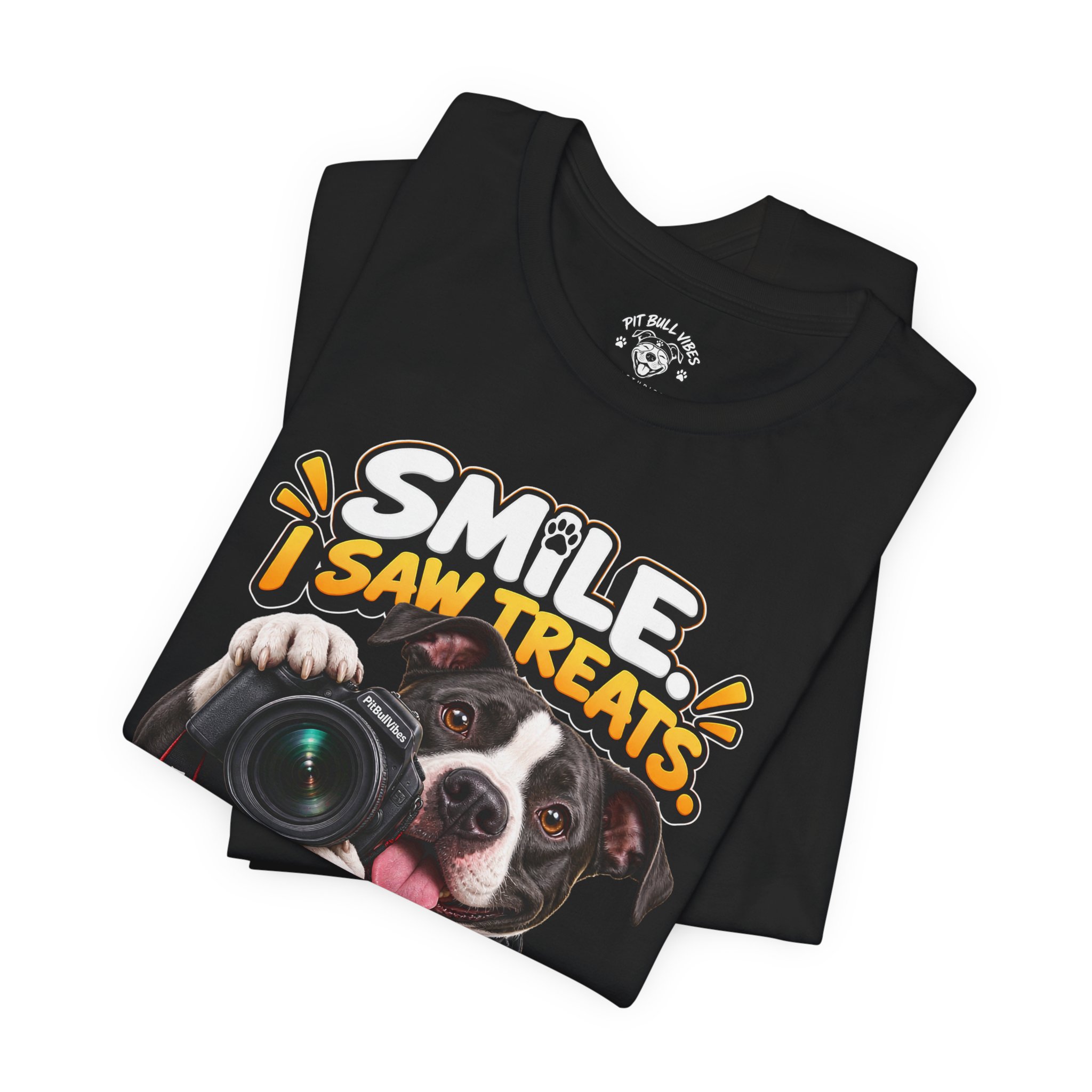 Smile, I Saw Treats! Dog Camera T-Shirt - Image 4