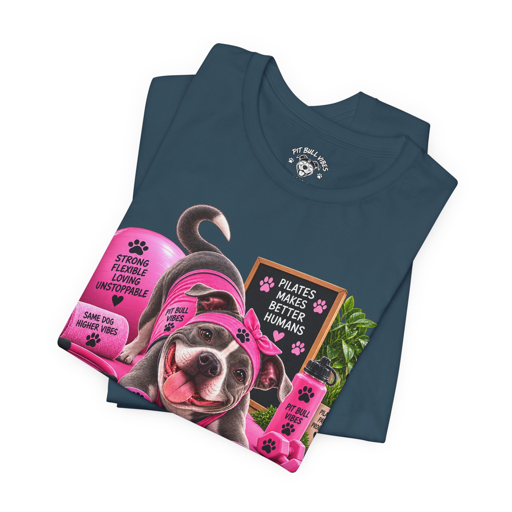 Pilates Paws & Progress T-Shirt — Cute Dog Yoga Pilates Tee (Stretch, Breathe, Wag, Repeat) - Image 27