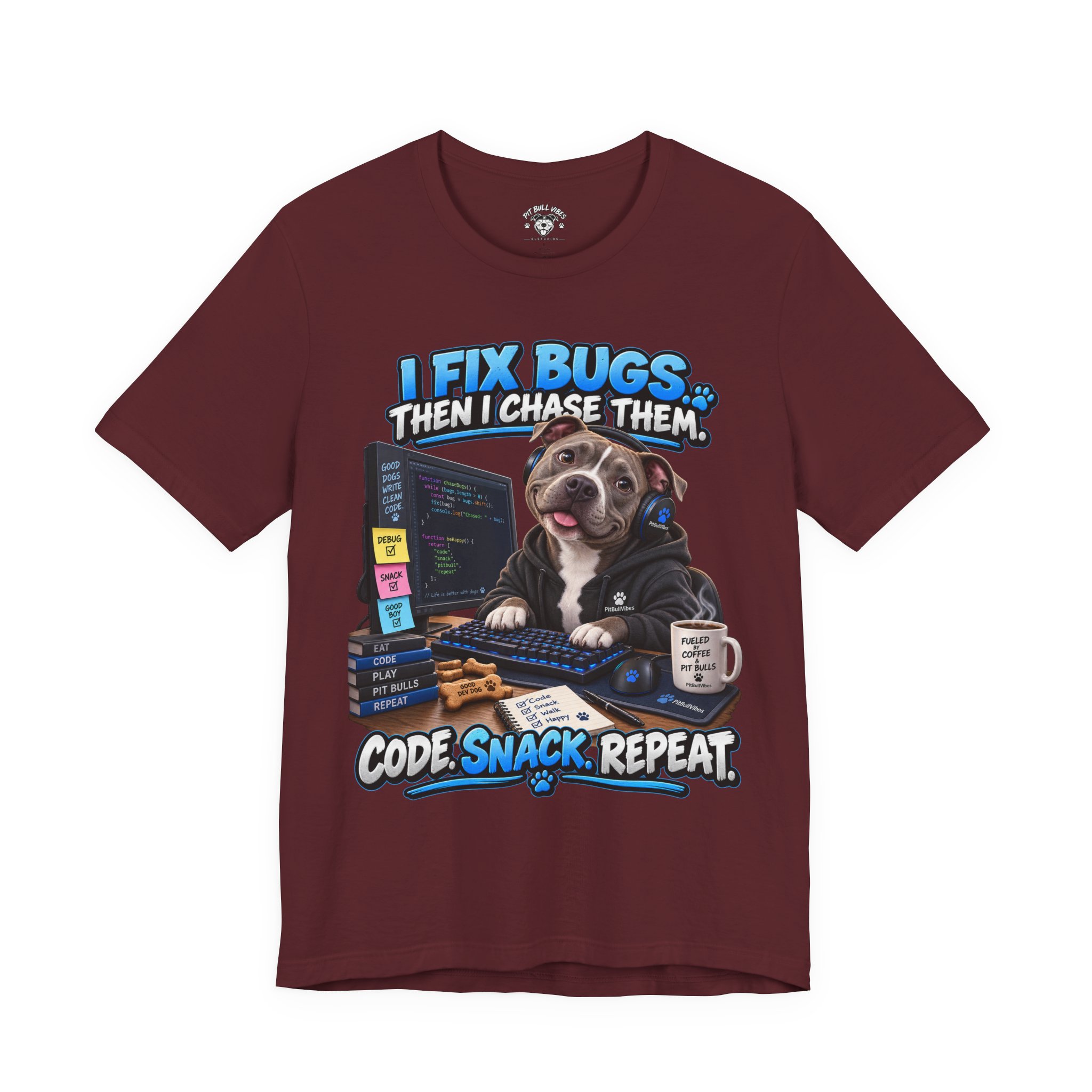 Bug-Fixing Coder Tee — "I Fix Bugs Then I Chase Them" Cute Dog Programmer T-Shirt - Image 29