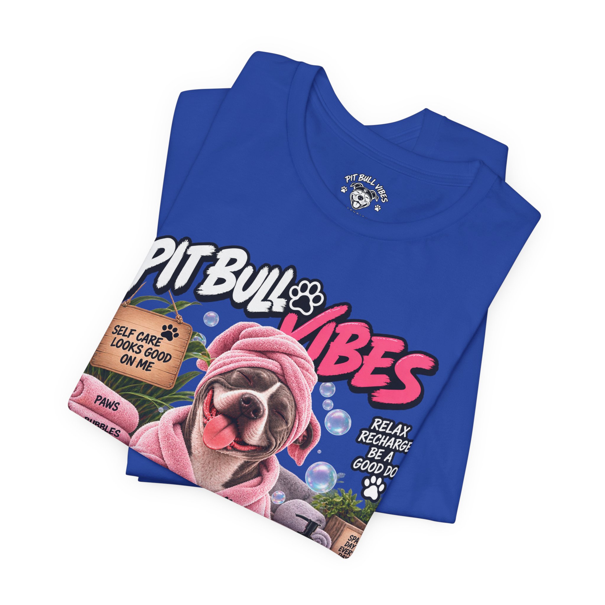 Pit Bull Spa Mode T-Shirt – Cute Spa Vibes Graphic Tee for Dog Lovers - Image 23