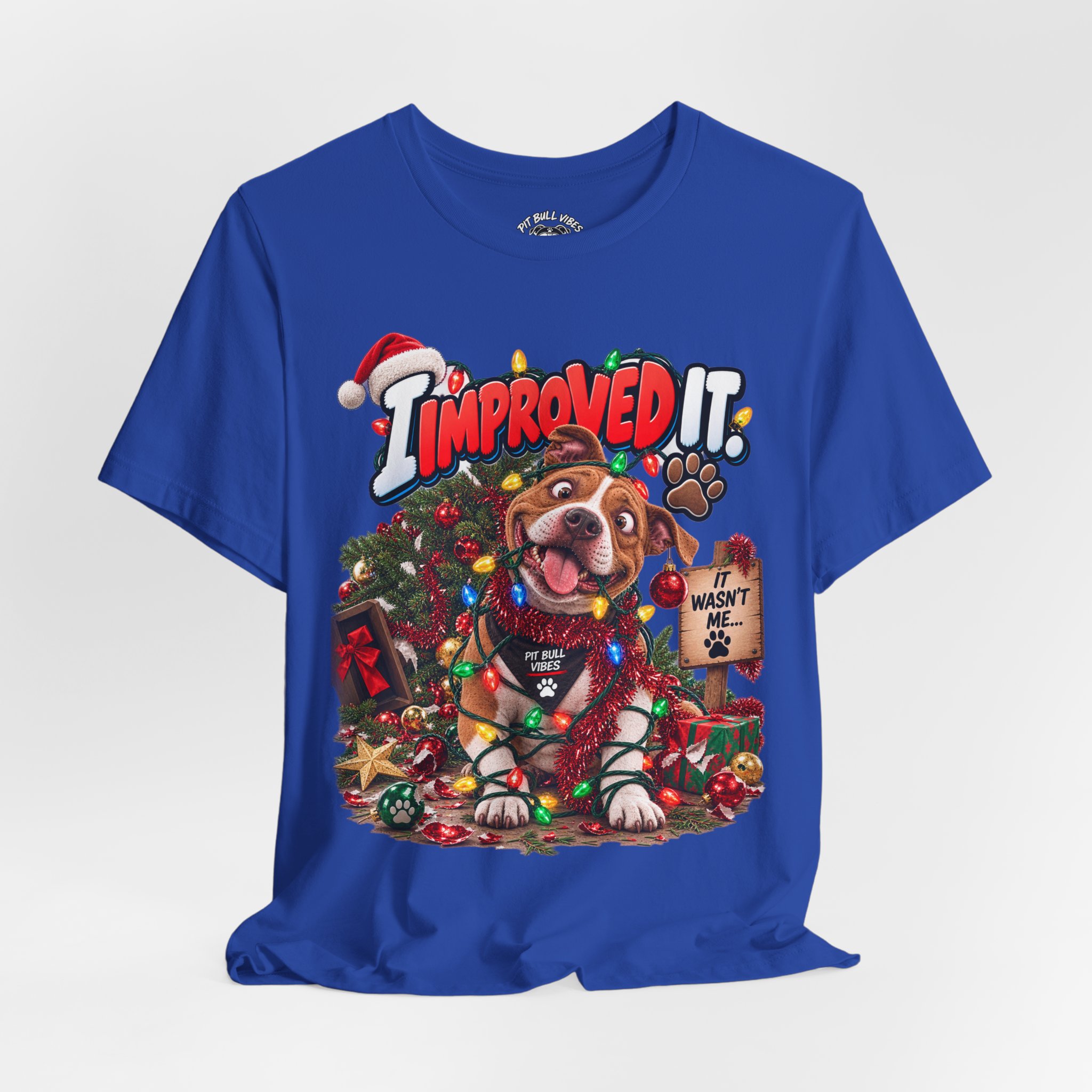 Christmas Dog T‑Shirt – "I Improved It" Funny Holiday Pet Tee - Image 24