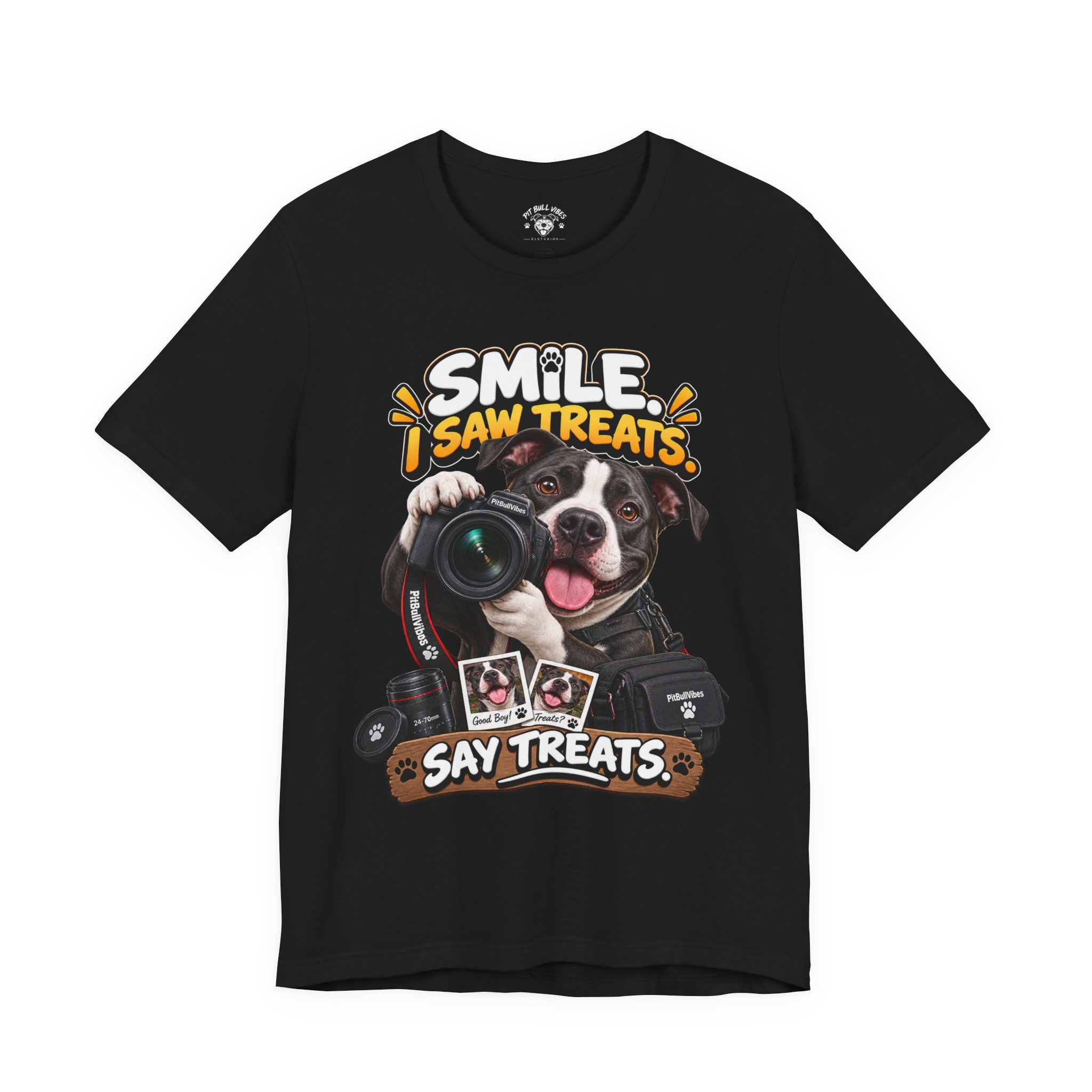 Smile, I Saw Treats! Dog Camera T-Shirt - Image 2