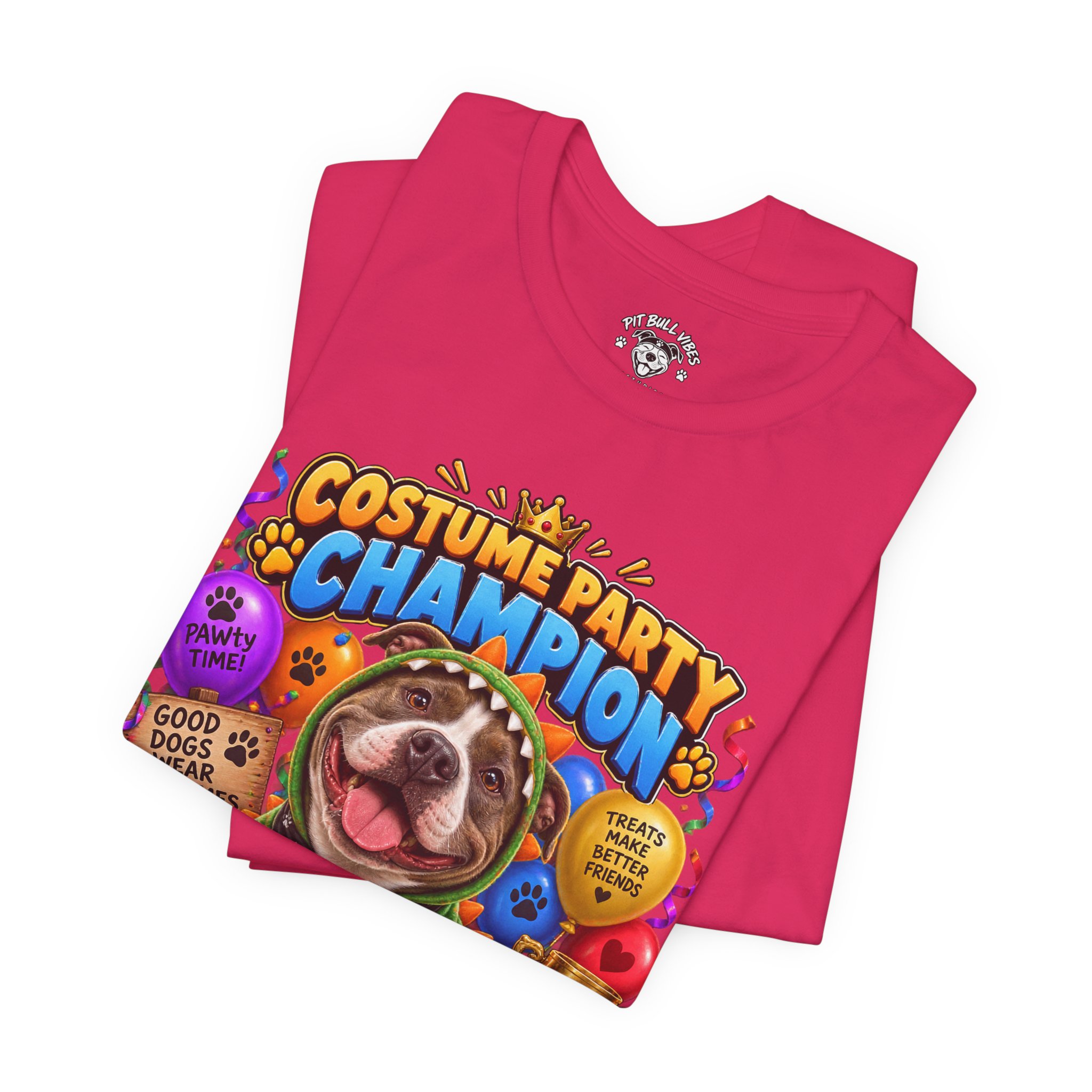 Costume Party Champion Dog T-Shirt — "Treats Are My Plus-One" - Image 27