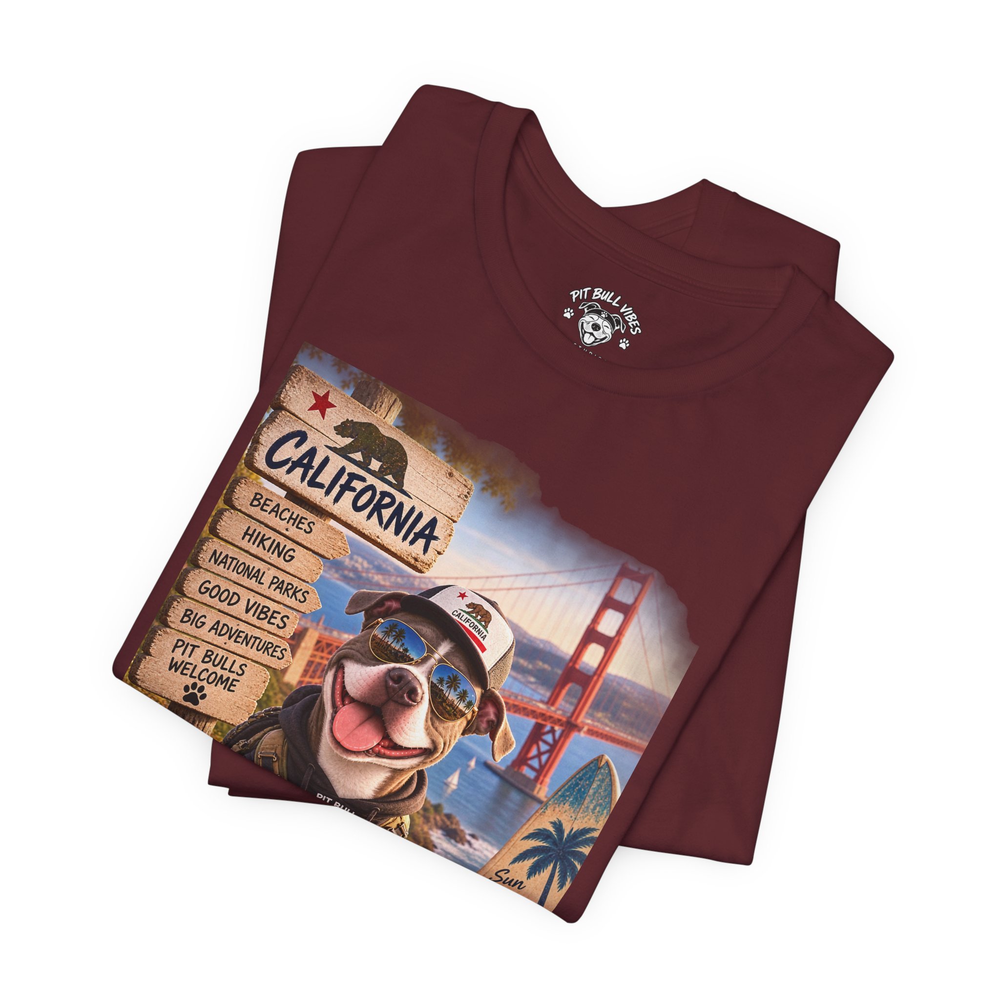California Pup Graphic Tee — Cute Dog Golden Gate Souvenir T-Shirt - Image 31