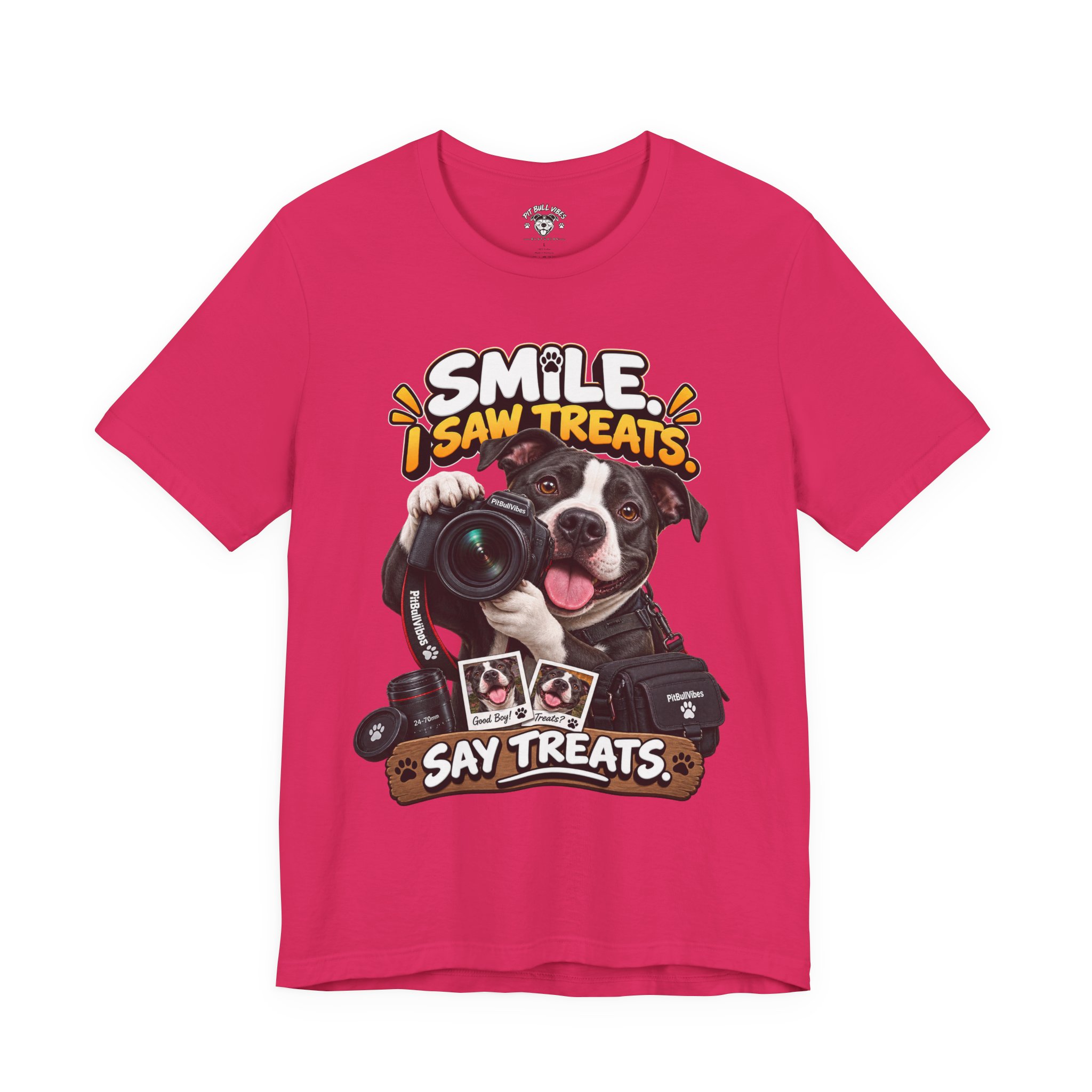 Smile, I Saw Treats! Dog Camera T-Shirt - Image 25