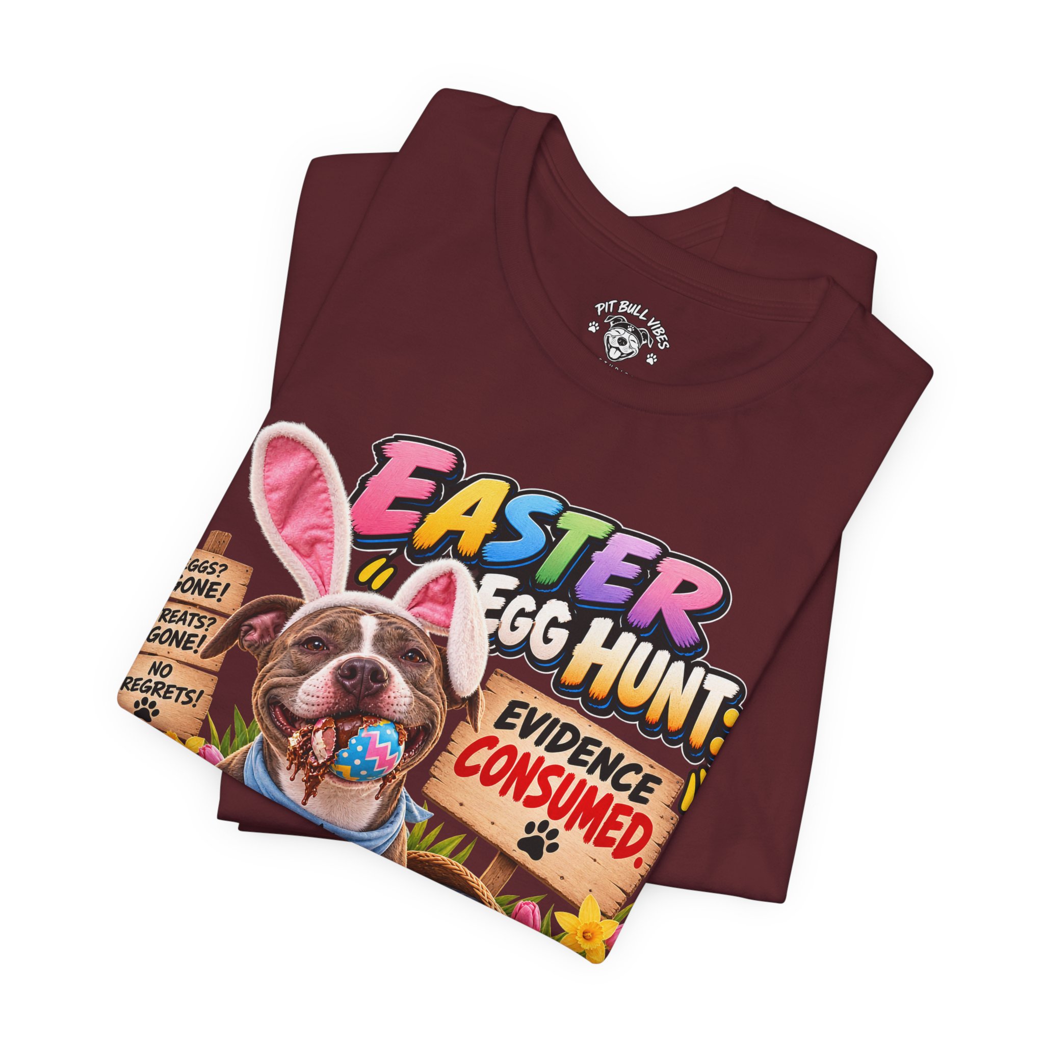 Easter Egg Hunt Dog T-Shirt — “Evidence Consumed” Cute Puppy Easter Tee - Image 31