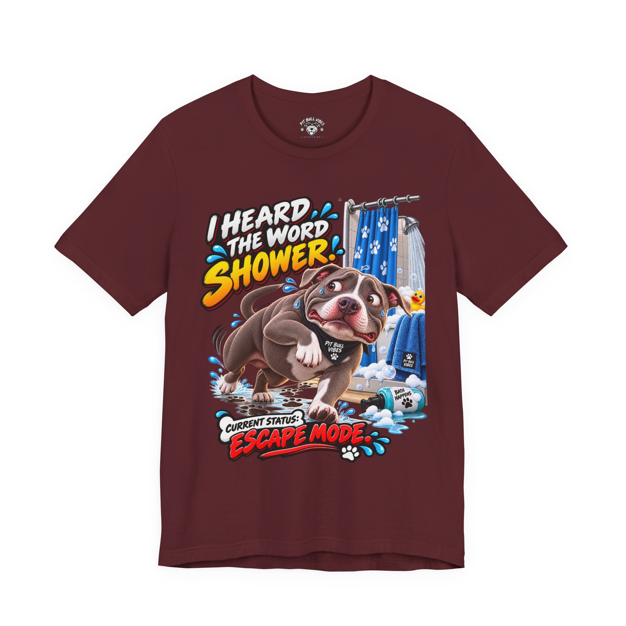 Funny Dog T‑Shirt — "I Heard the Word Shower" Escape Mode Graphic Tee - Image 29