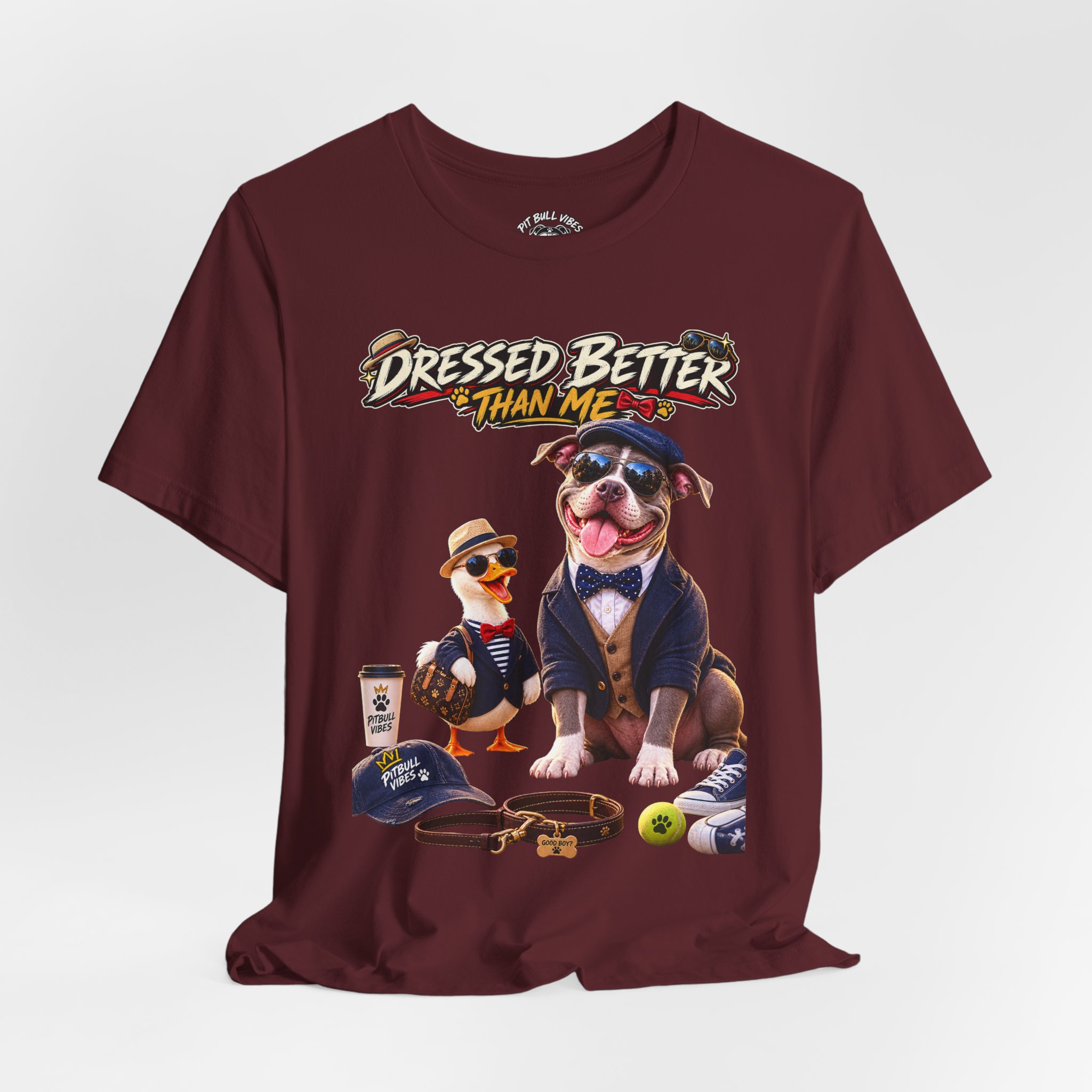 Graphic Tee - "Dressed Better Than Me" Funny Dog & Duck Outfit Design - Image 32