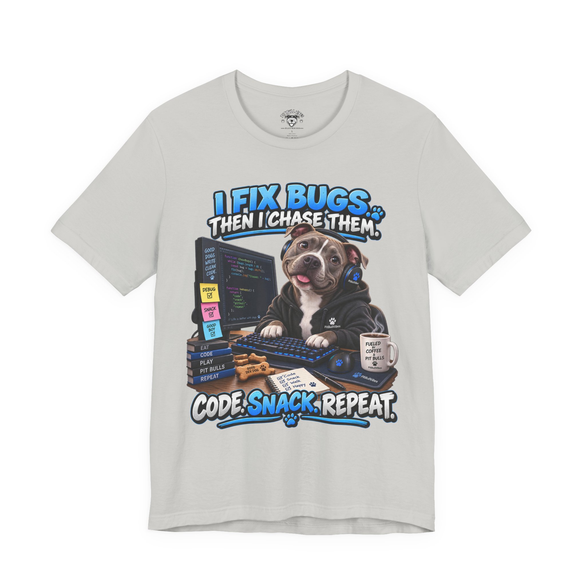 Bug-Fixing Coder Tee — "I Fix Bugs Then I Chase Them" Cute Dog Programmer T-Shirt - Image 17