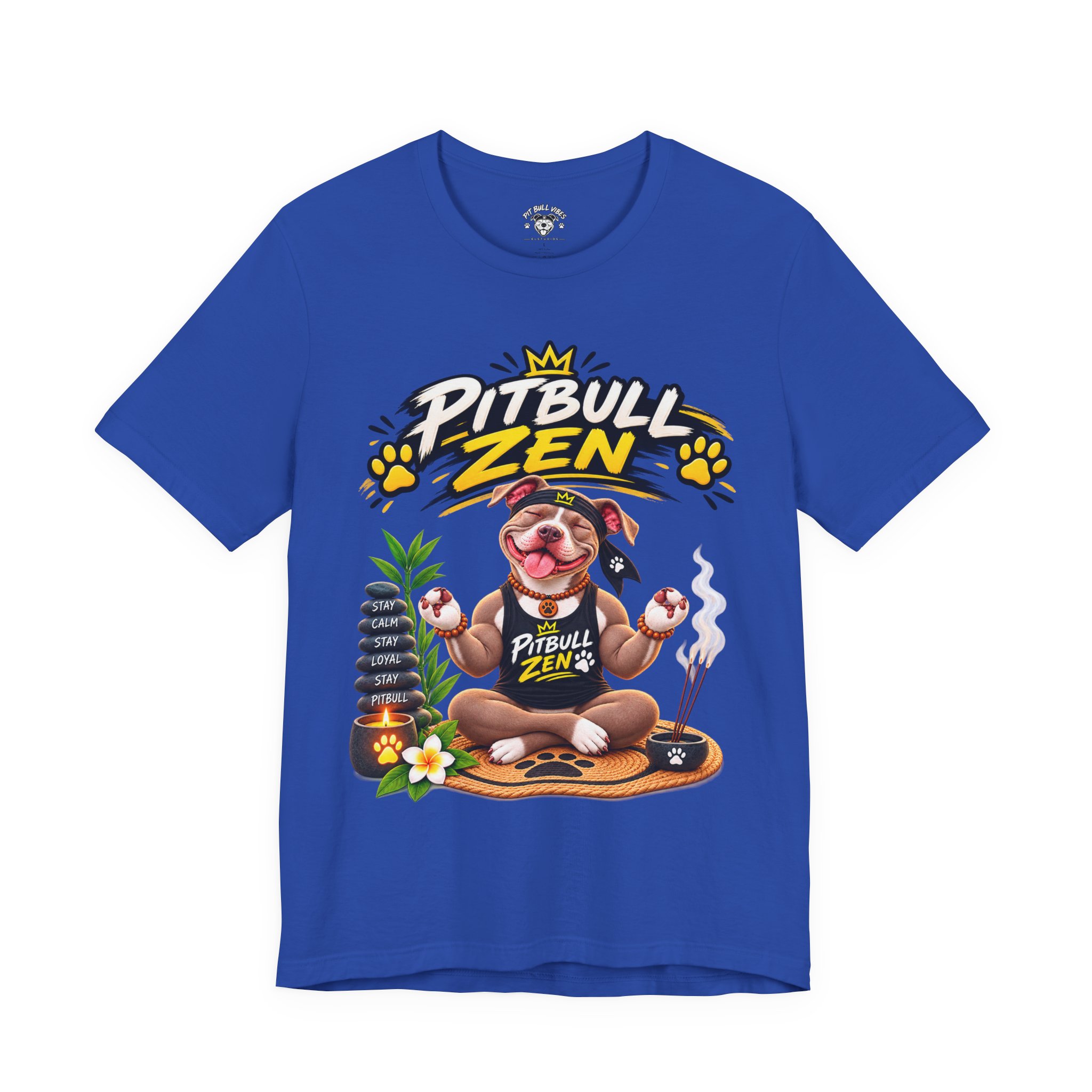 Pitbull Zen T-Shirt - Cute Meditating Pitbull Graphic Tee - Image 17
