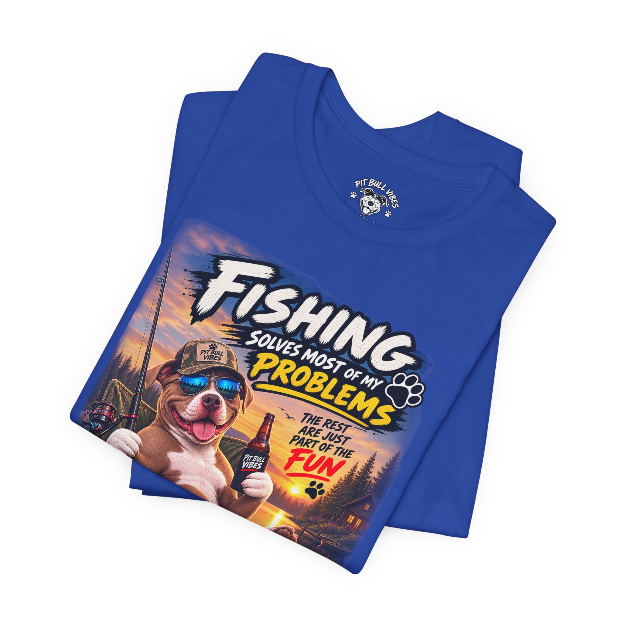 Fishing Solves Most of My Problems T-Shirt — Funny Fishing Graphic Tee - Image 20