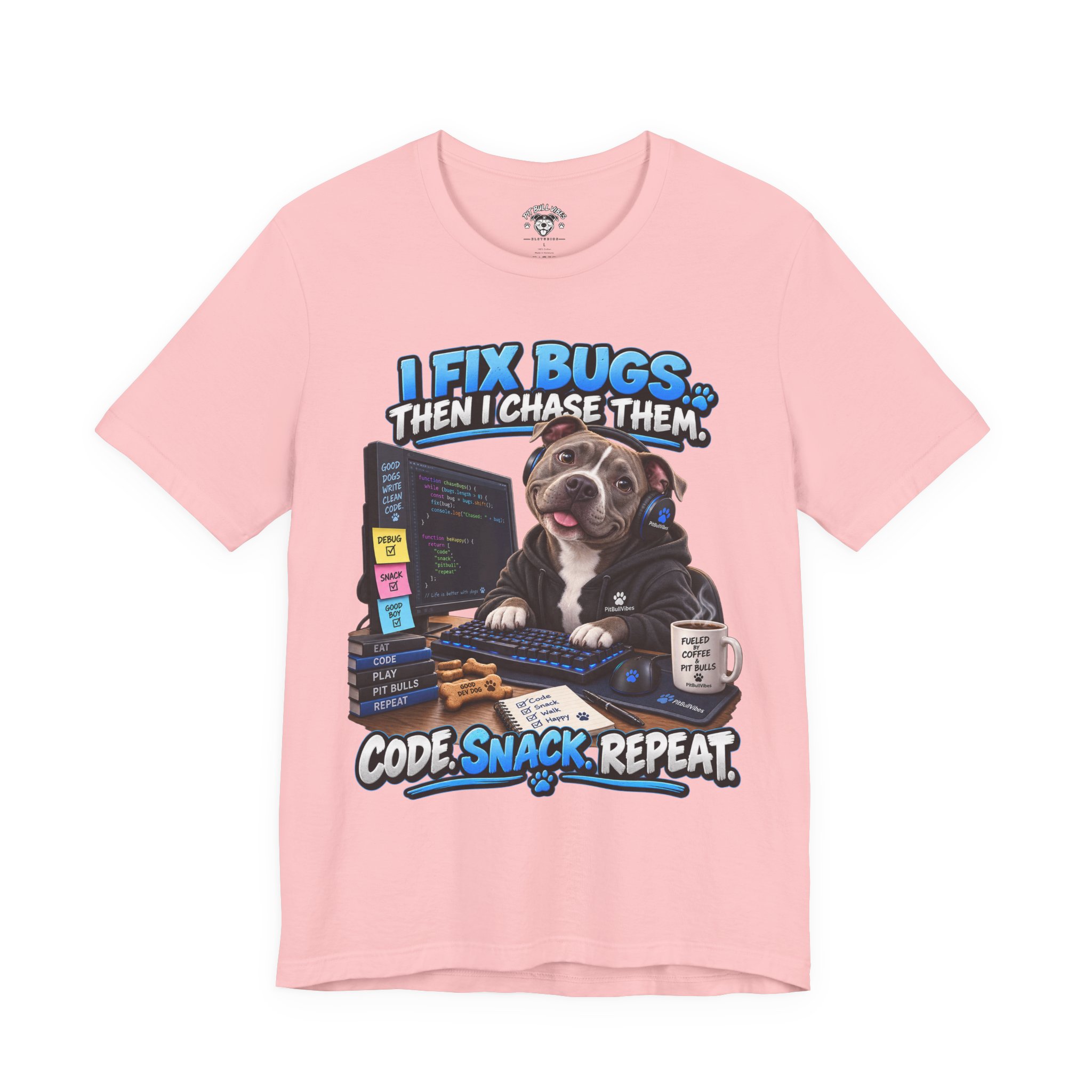 Bug-Fixing Coder Tee — "I Fix Bugs Then I Chase Them" Cute Dog Programmer T-Shirt - Image 33