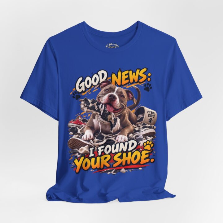 Dog Lover T‑Shirt — Cute Puppy “Good News: I Found Your Shoe” Graphic Tee