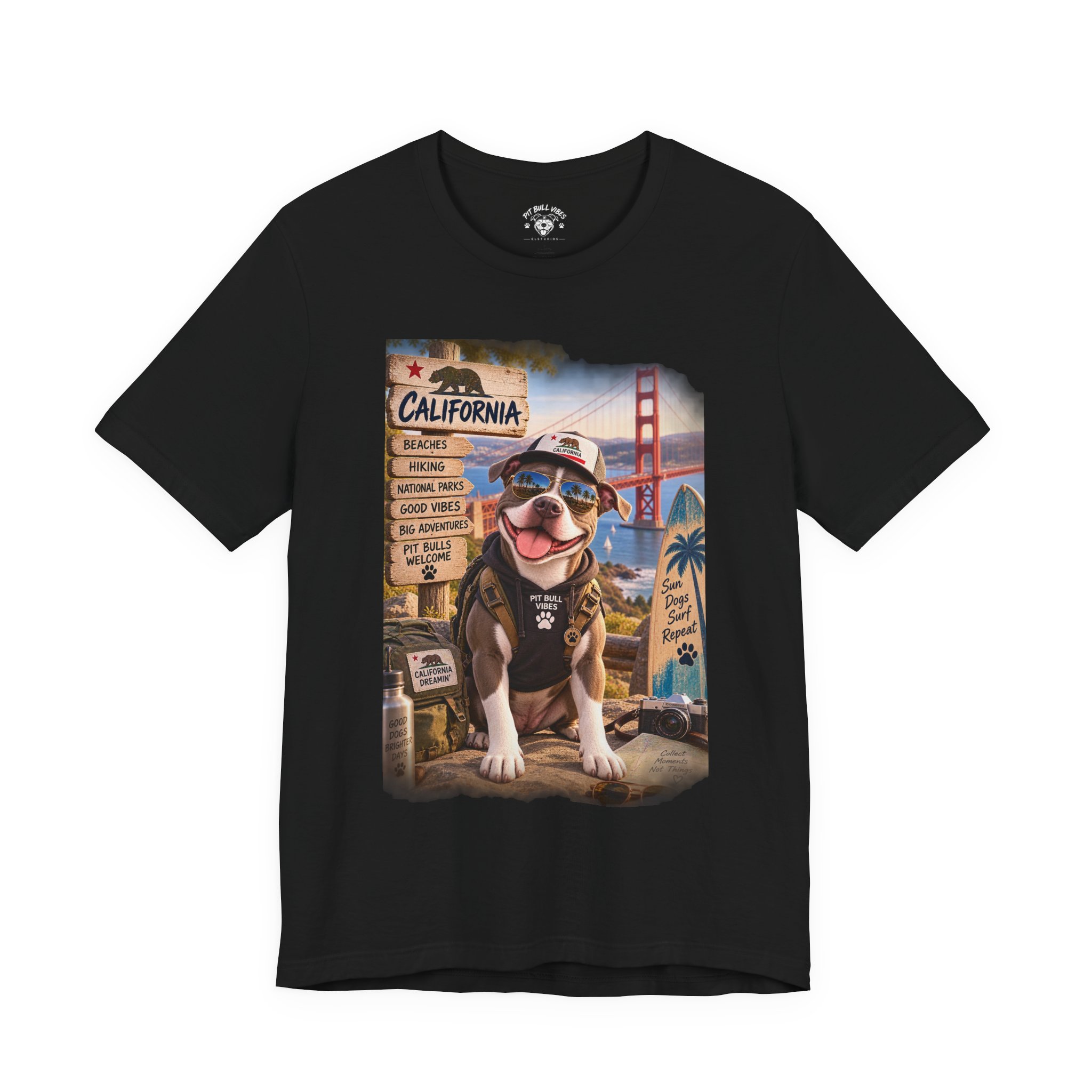 California Pup Graphic Tee — Cute Dog Golden Gate Souvenir T-Shirt - Image 13