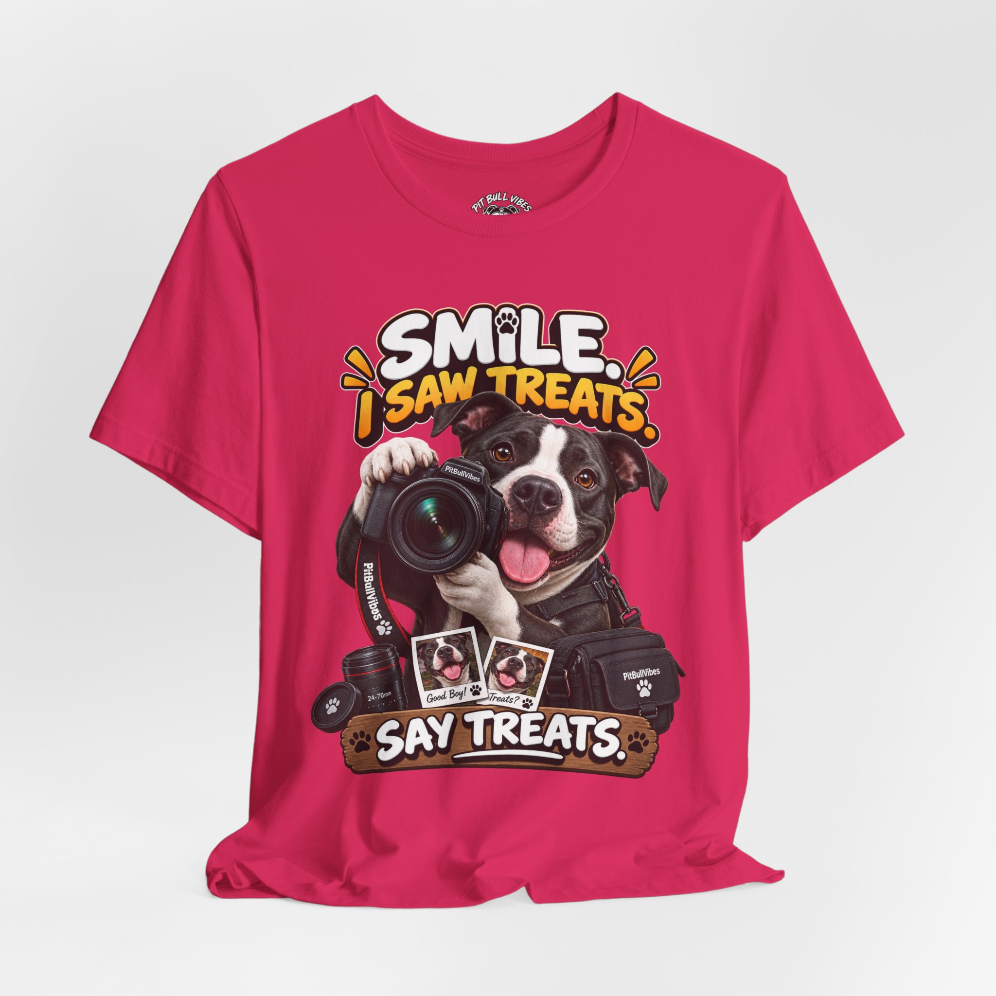 Smile, I Saw Treats! Dog Camera T-Shirt - Image 28