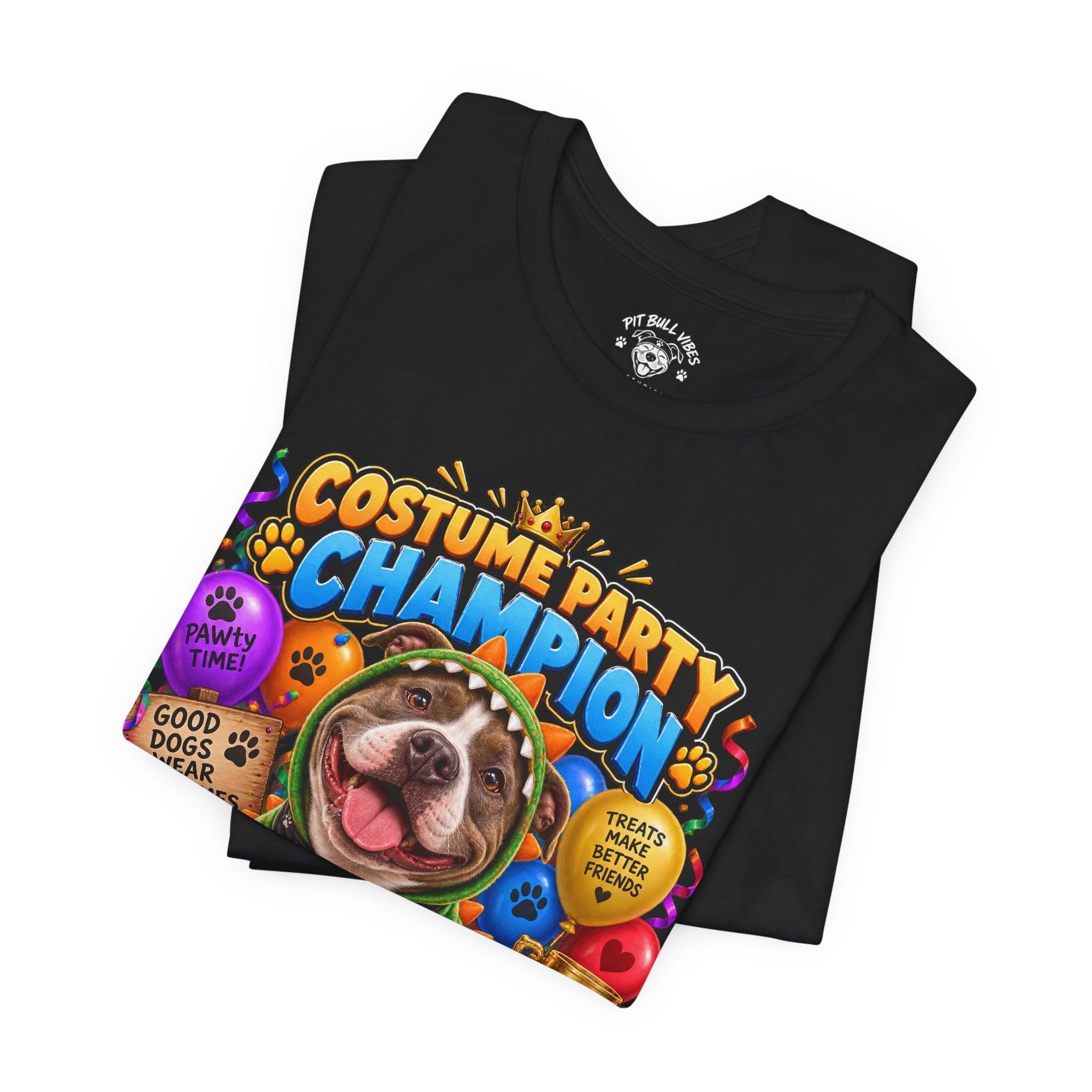 Costume Party Champion Dog T-Shirt — "Treats Are My Plus-One" - Image 15