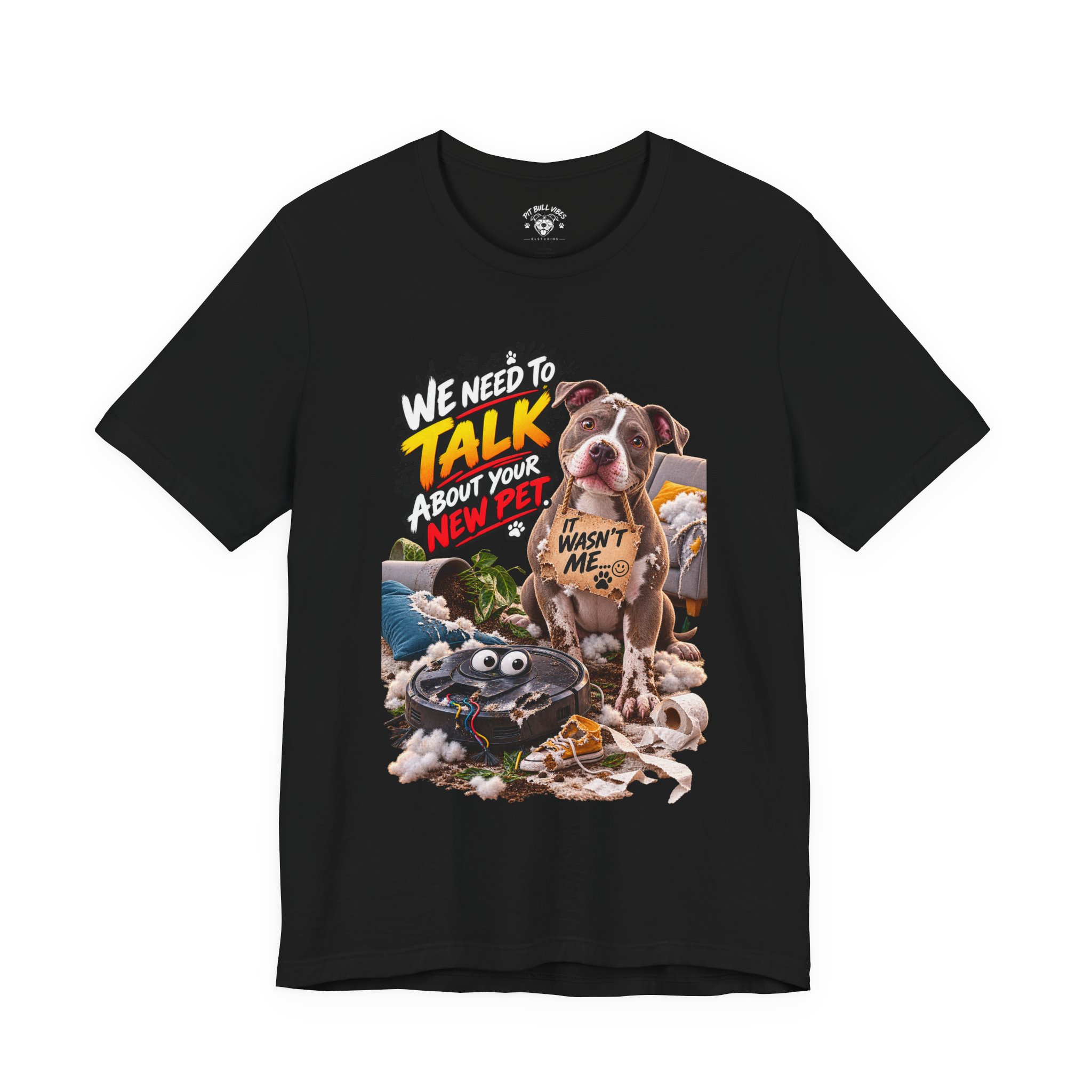 Dog and Irobot Graphic Tee - "We Need to Talk About Your New Pet" T-Shirt - Image 13