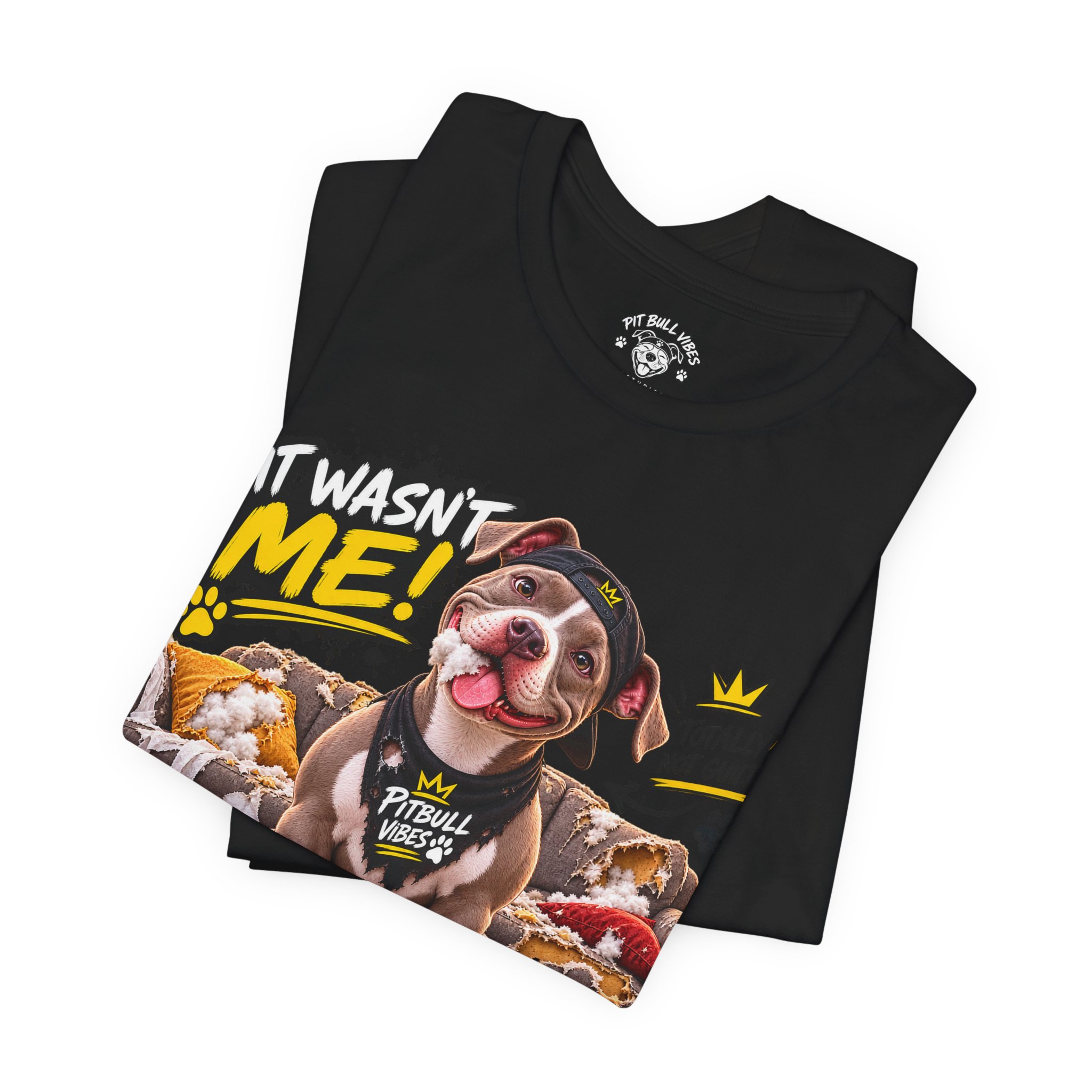 Pitbull Vibes T-Shirt – "It Wasn't Me" Cute Puppy Graphic Tee - Image 15