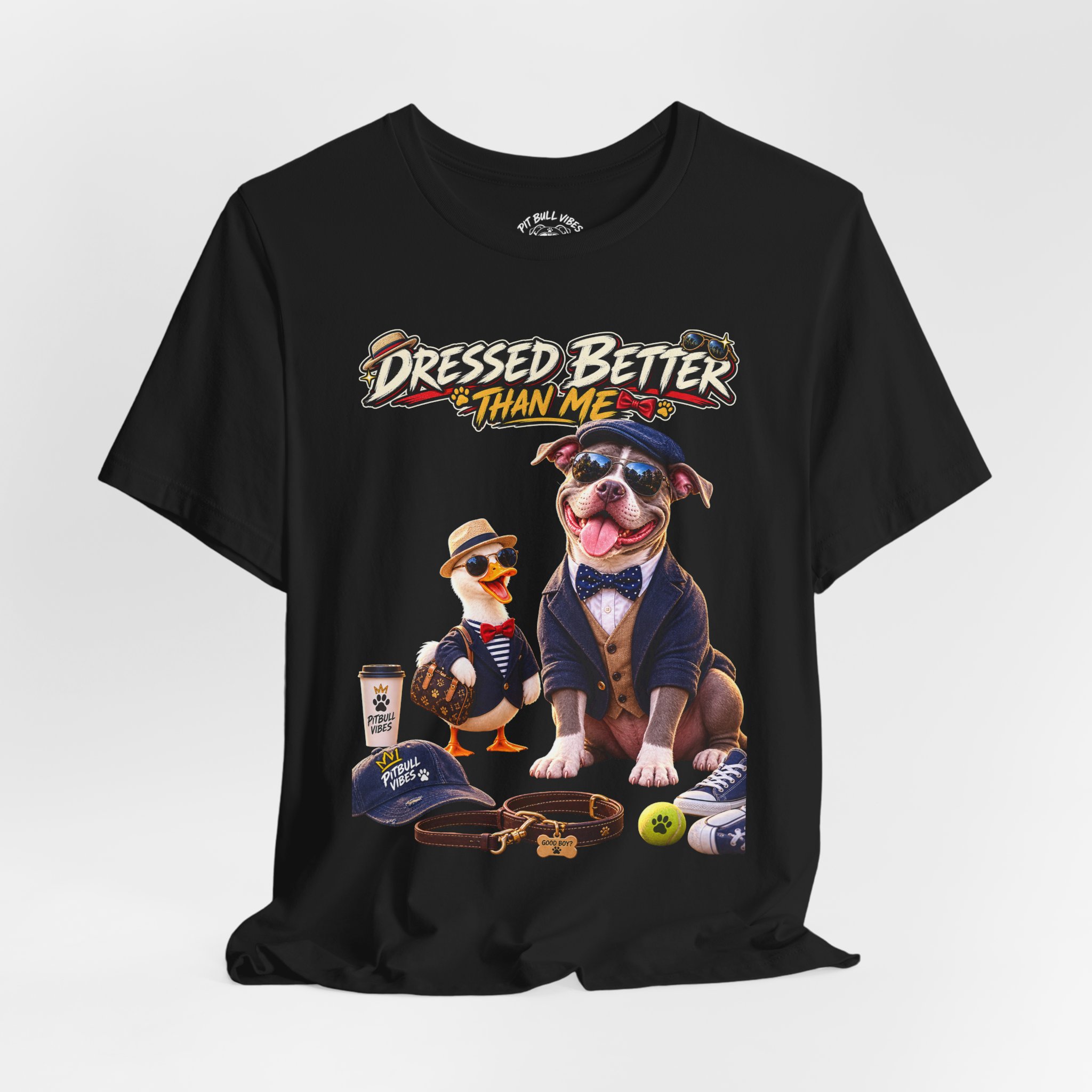 Graphic Tee - "Dressed Better Than Me" Funny Dog & Duck Outfit Design - Image 16