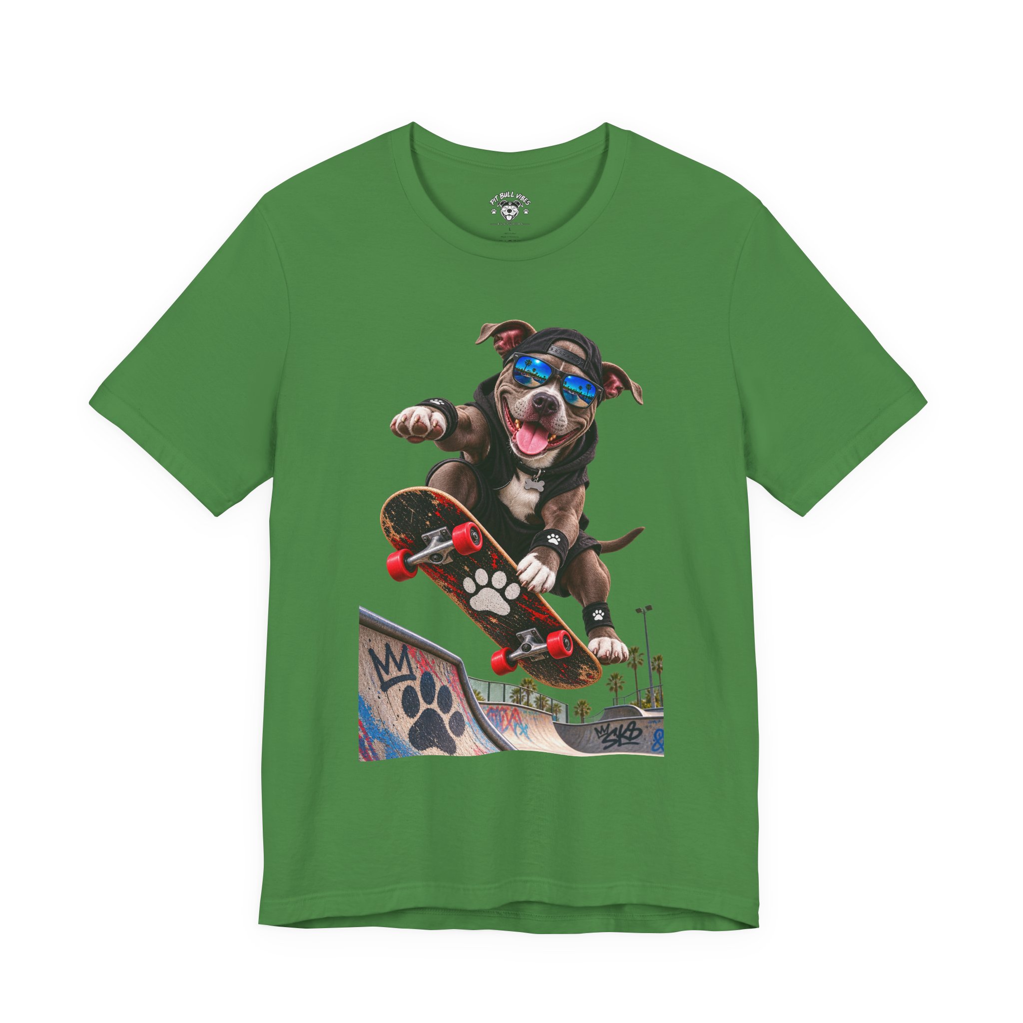 Skateboarding Dog T-Shirt | Skate Pup Graphic Tee, Sunglasses Puppy - Image 25