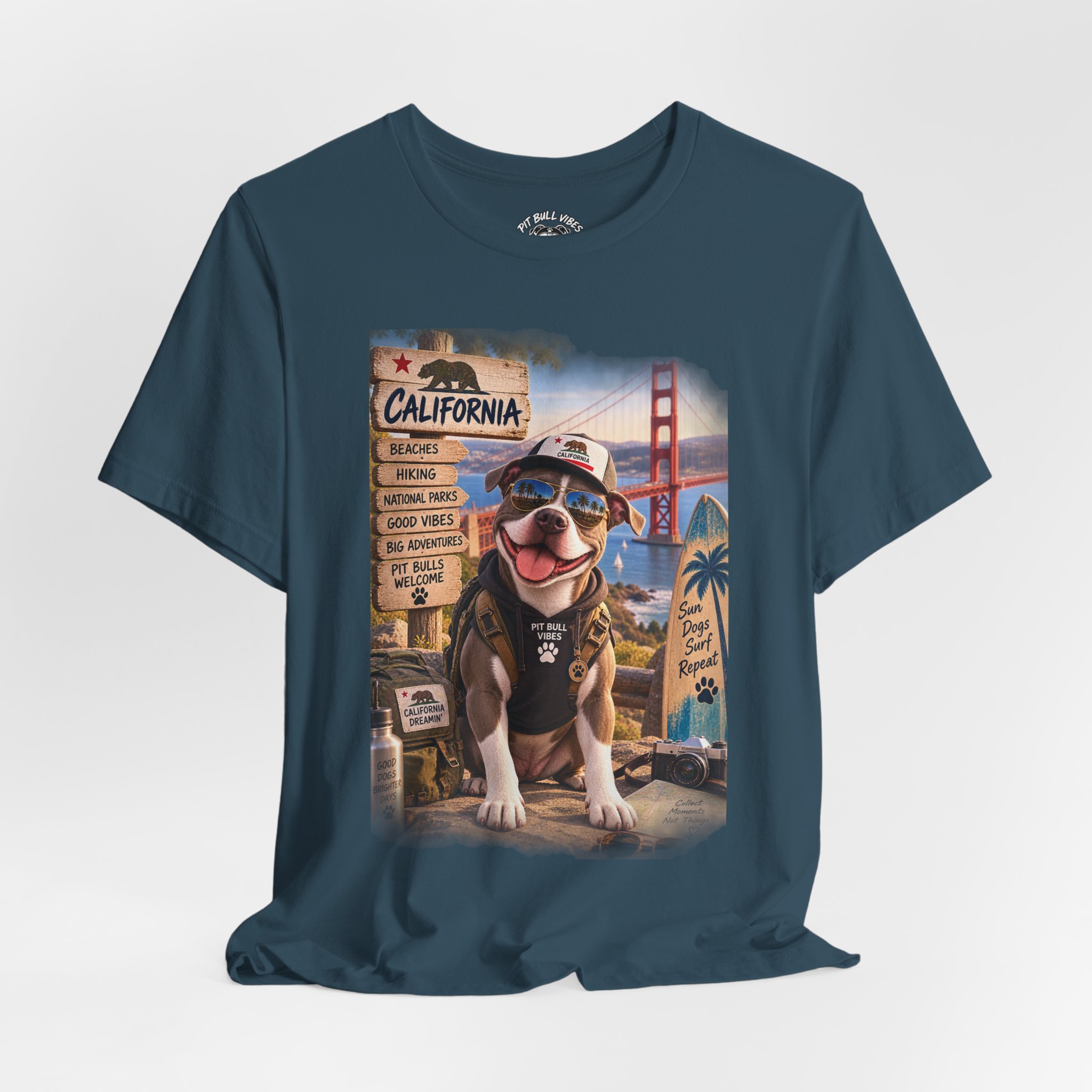 California Pup Graphic Tee — Cute Dog Golden Gate Souvenir T-Shirt - Image 24
