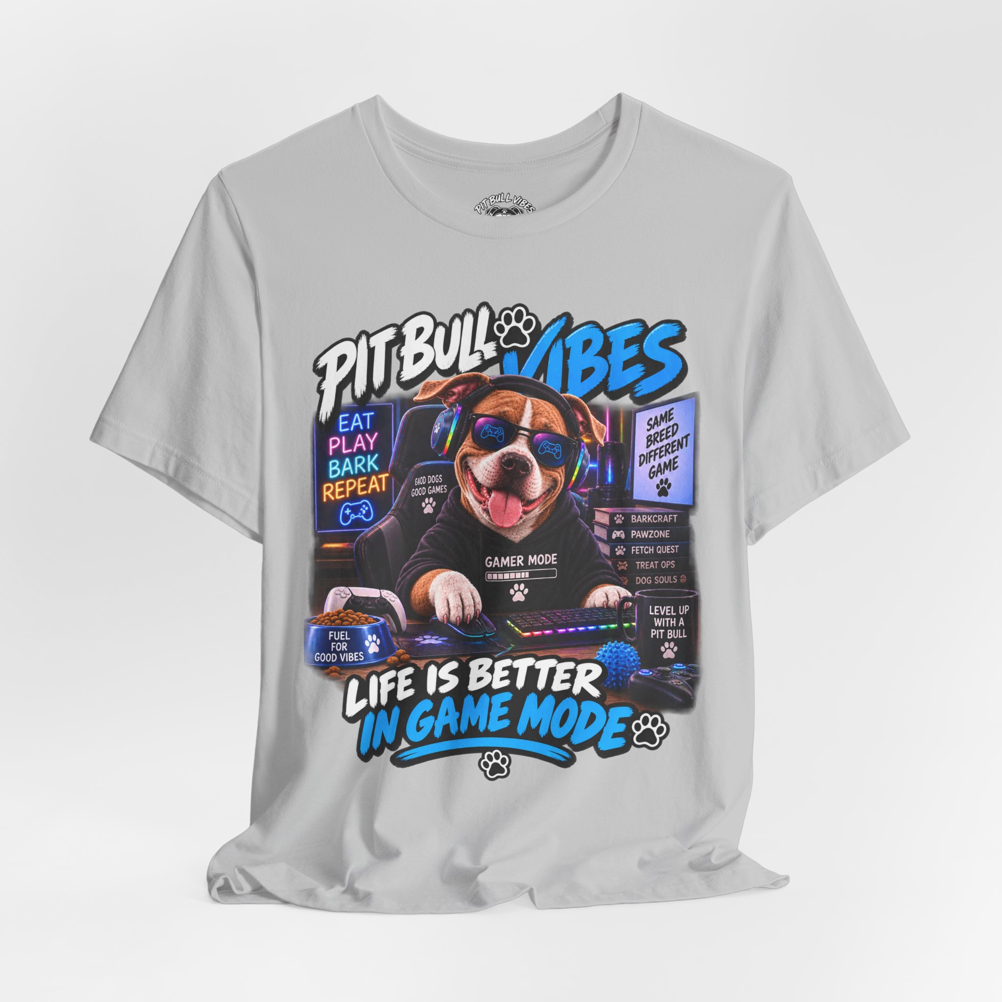 Pitbull Vibes Gamer Tee — "Life Is Better In Game Mode" - Image 12