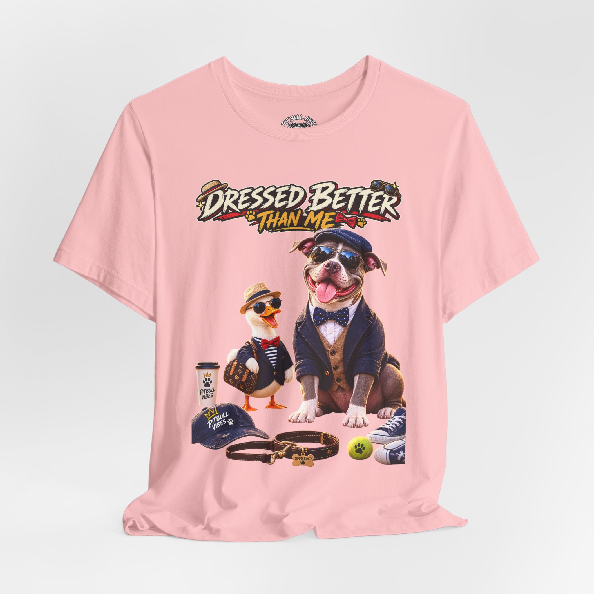 Graphic Tee - "Dressed Better Than Me" Funny Dog & Duck Outfit Design - Image 36
