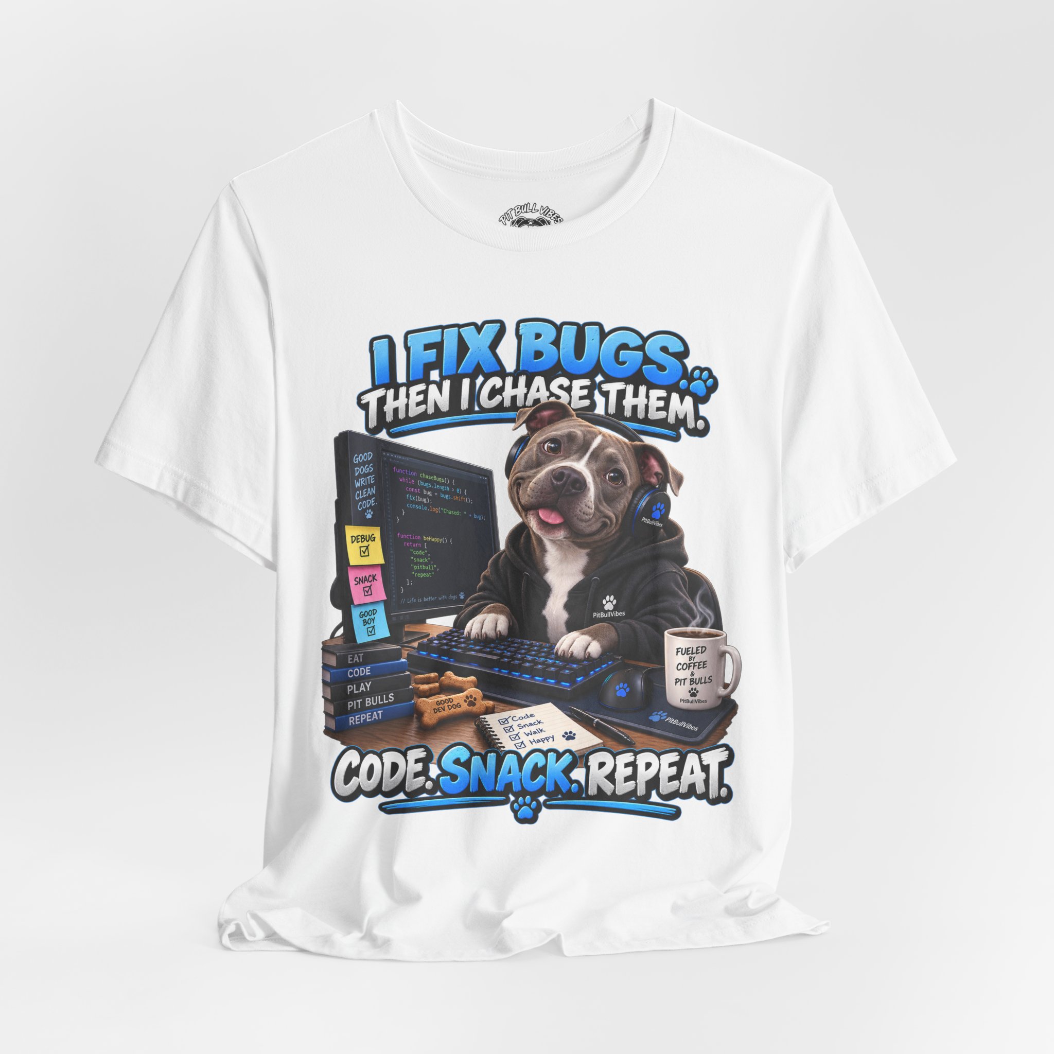 Bug-Fixing Coder Tee — "I Fix Bugs Then I Chase Them" Cute Dog Programmer T-Shirt - Image 8