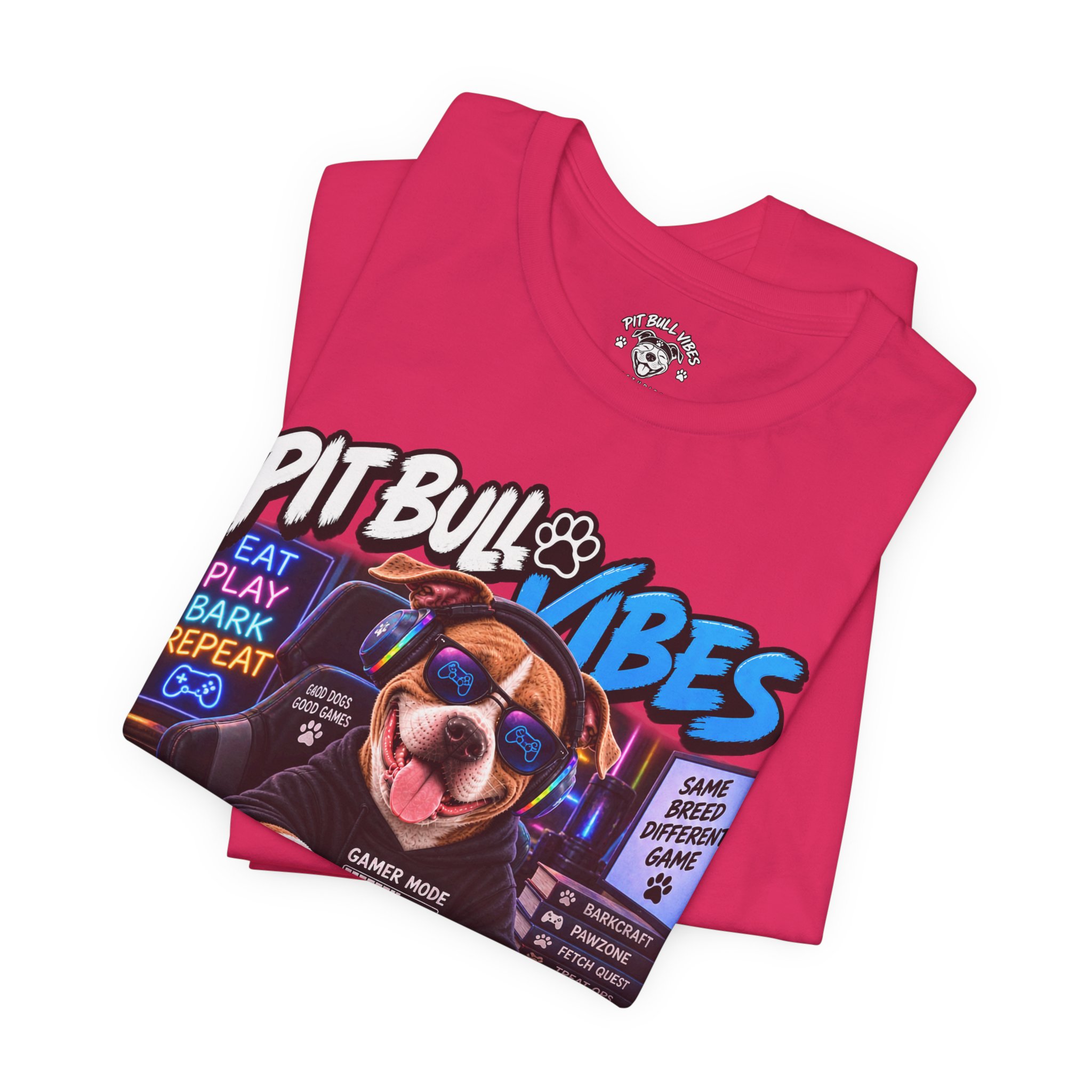 Pitbull Vibes Gamer Tee — "Life Is Better In Game Mode" - Image 27